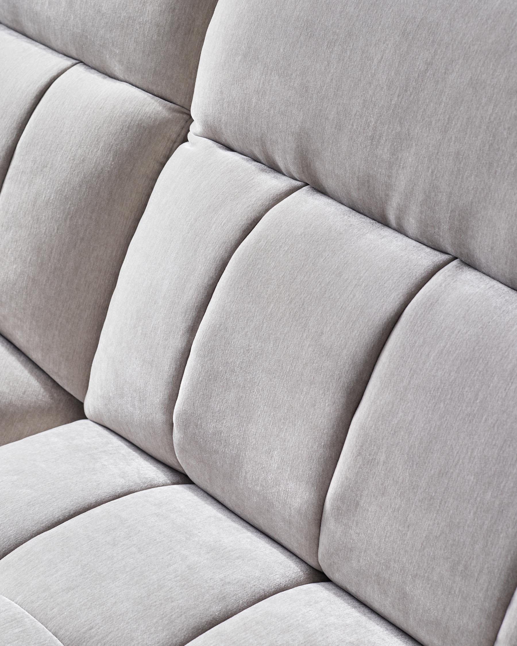 Skye light grey fabric large corner recliner sofa