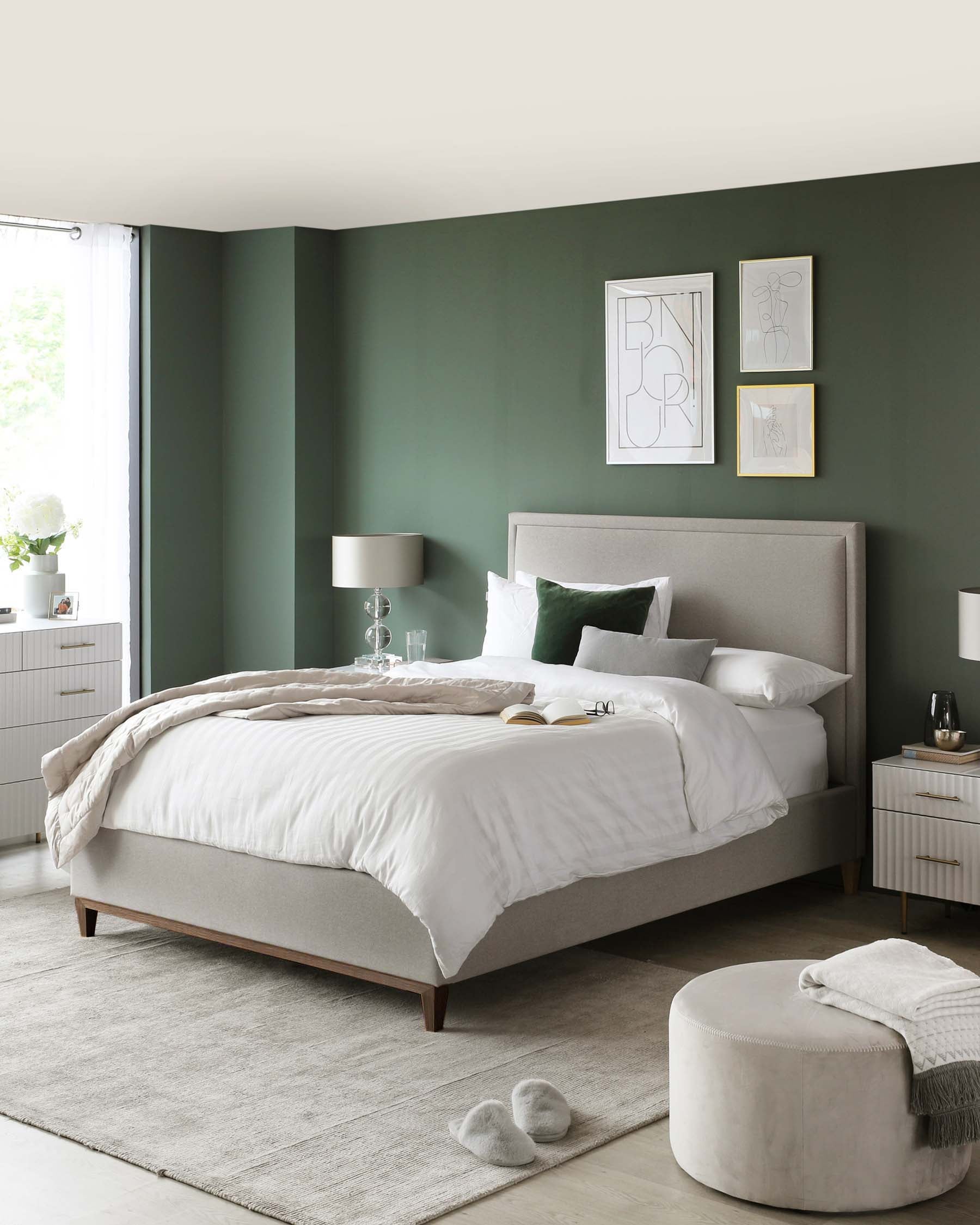 Monica Grey Fabric Super King Size Ottoman Storage Bed