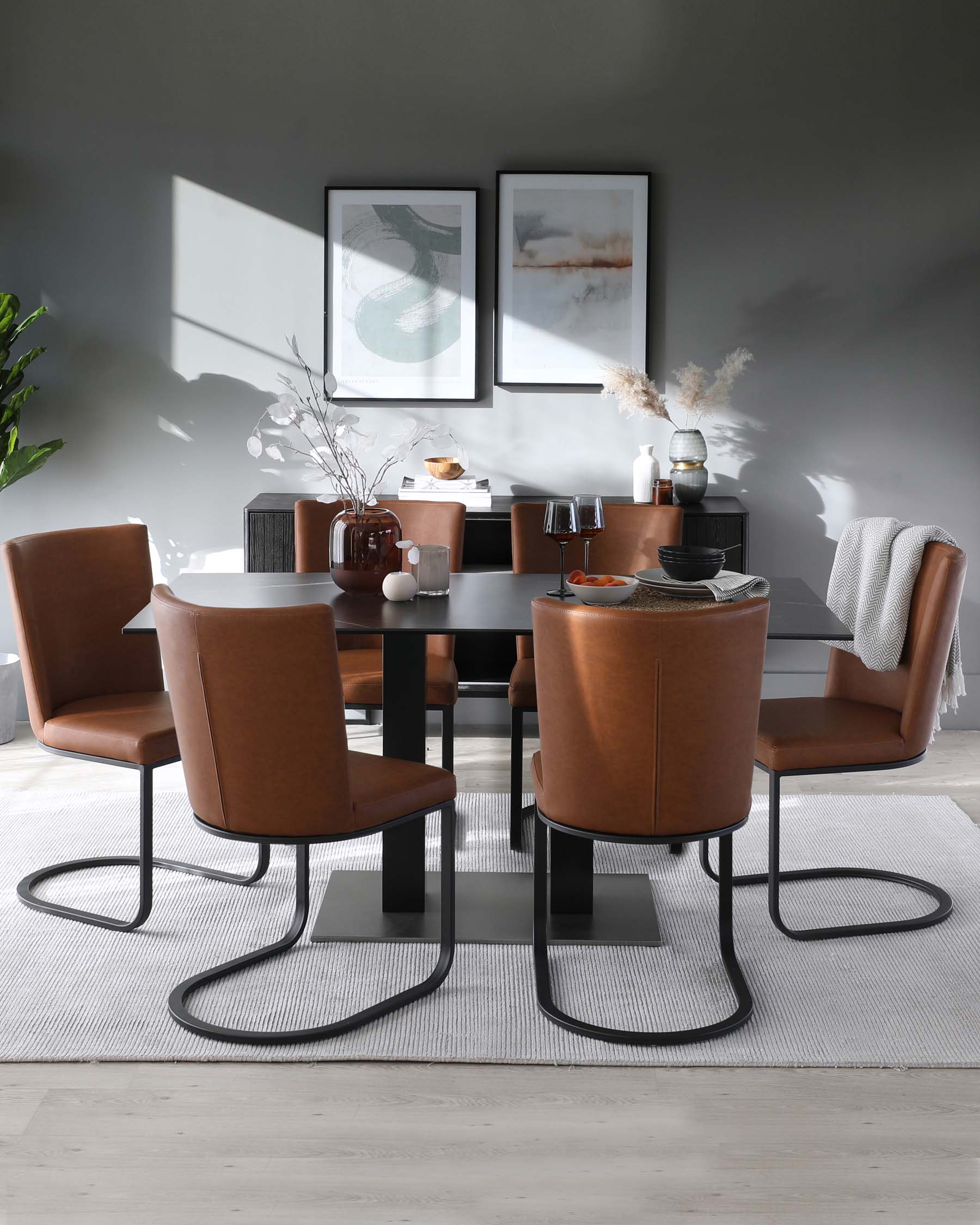 Form Tan Faux Leather Dining Chair
