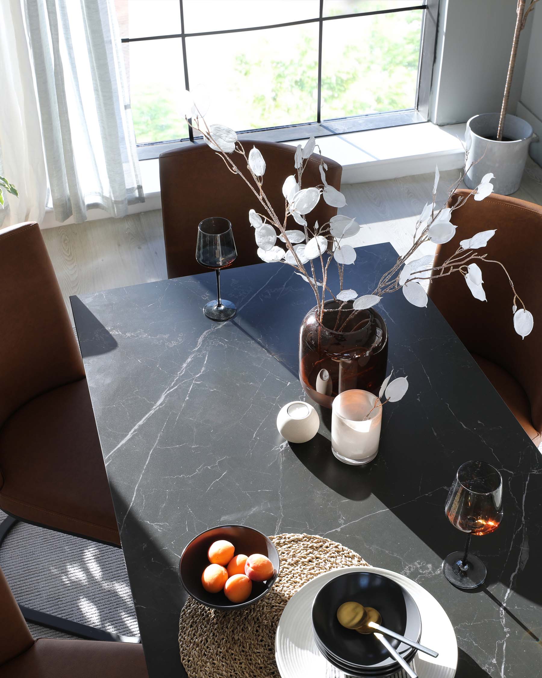 Form Tan Faux Leather Dining Chair
