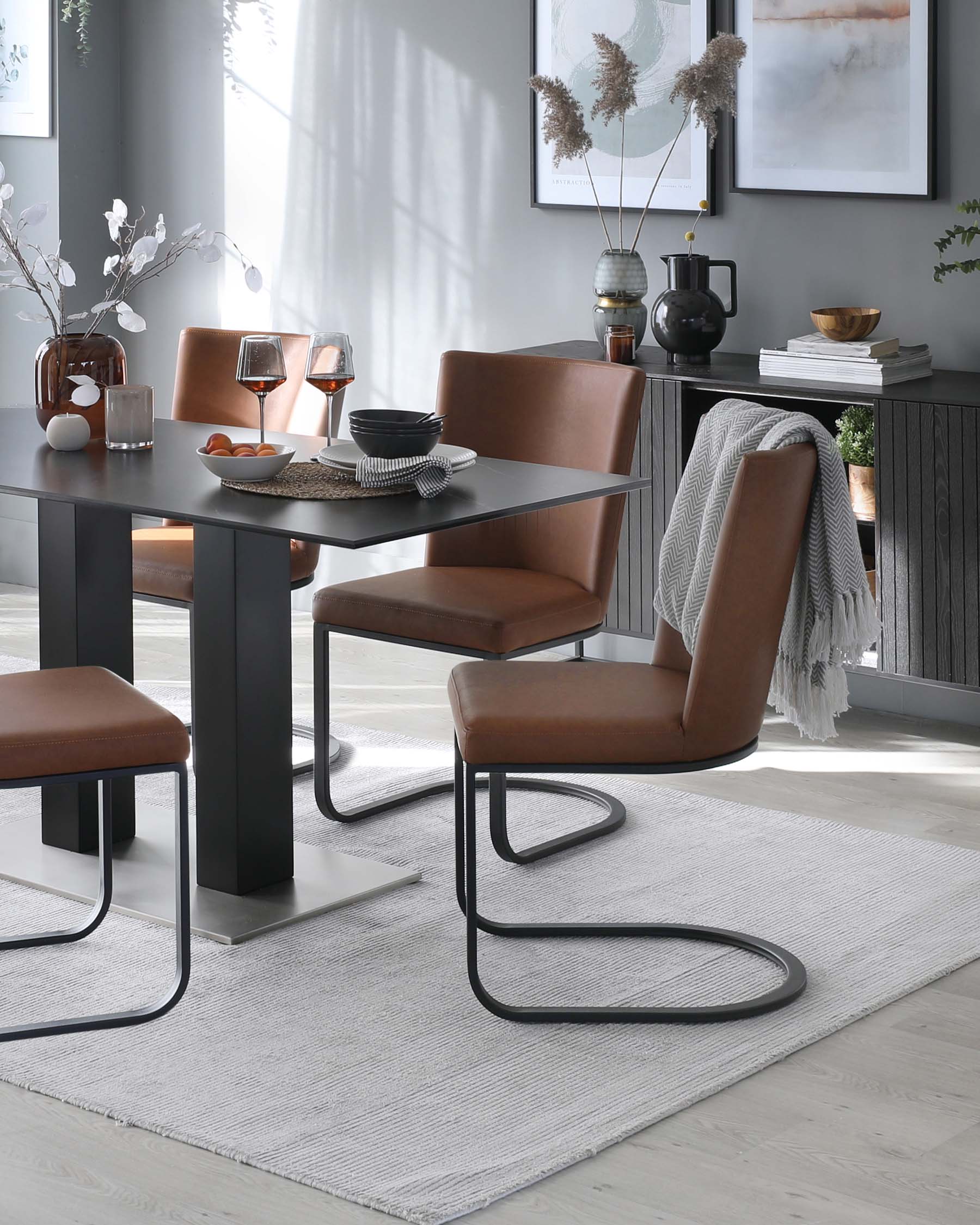 Form Tan Faux Leather Dining Chair