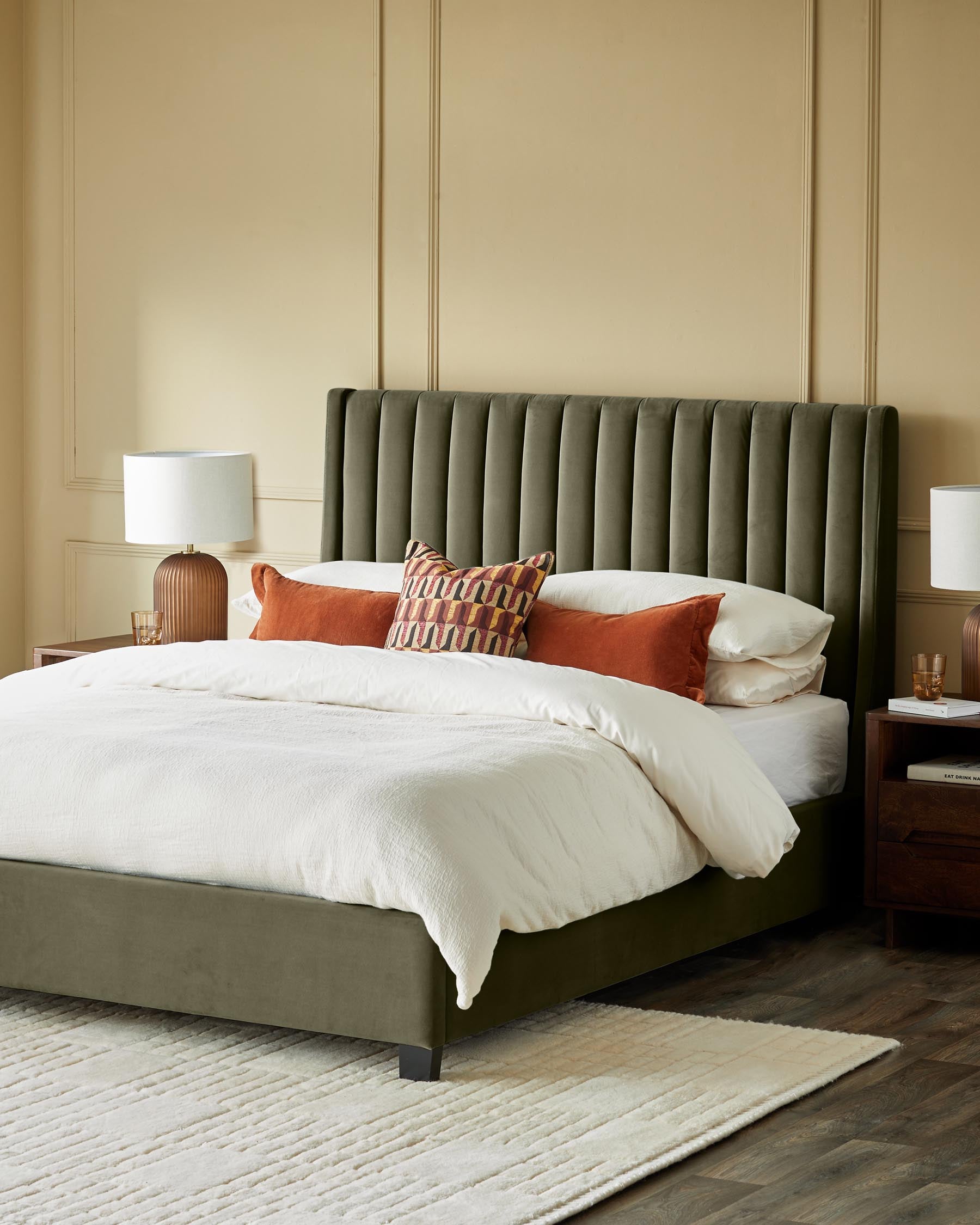 Amalfi olive green velvet super king size ottoman storage bed
