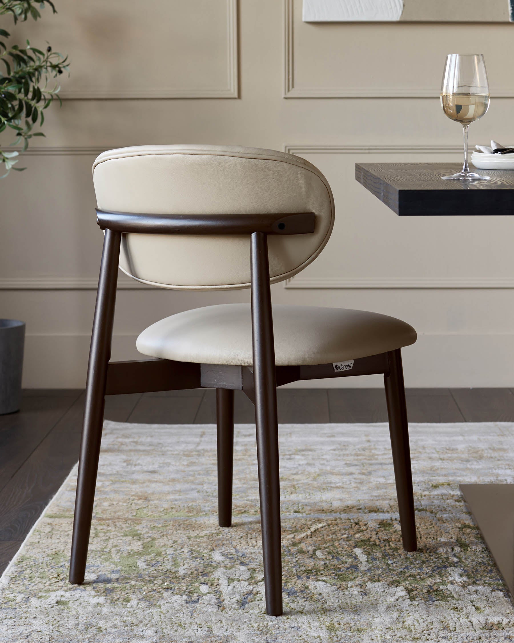 Ryann natural leather dining chair