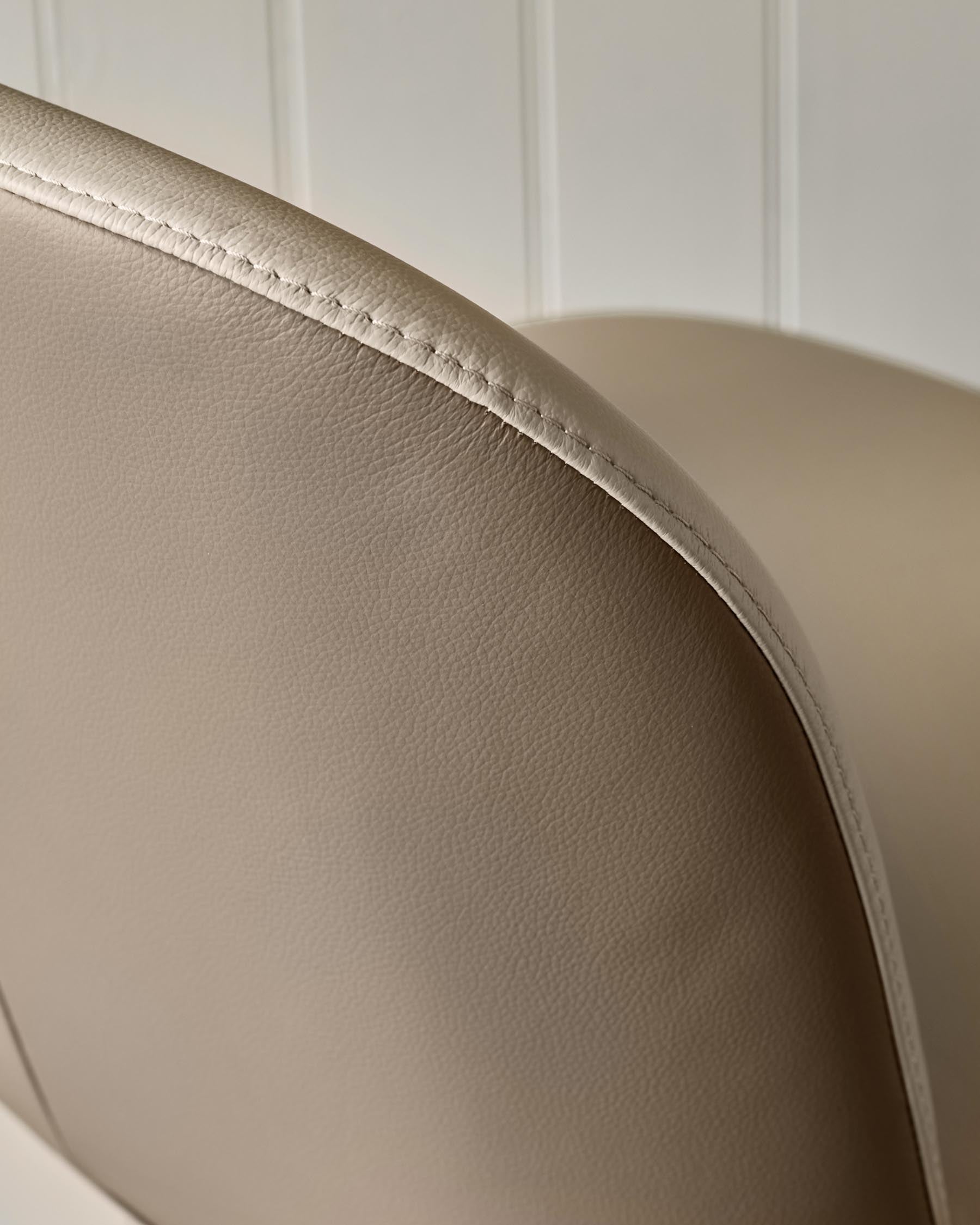 Emerson natural and mocha leather bar stool