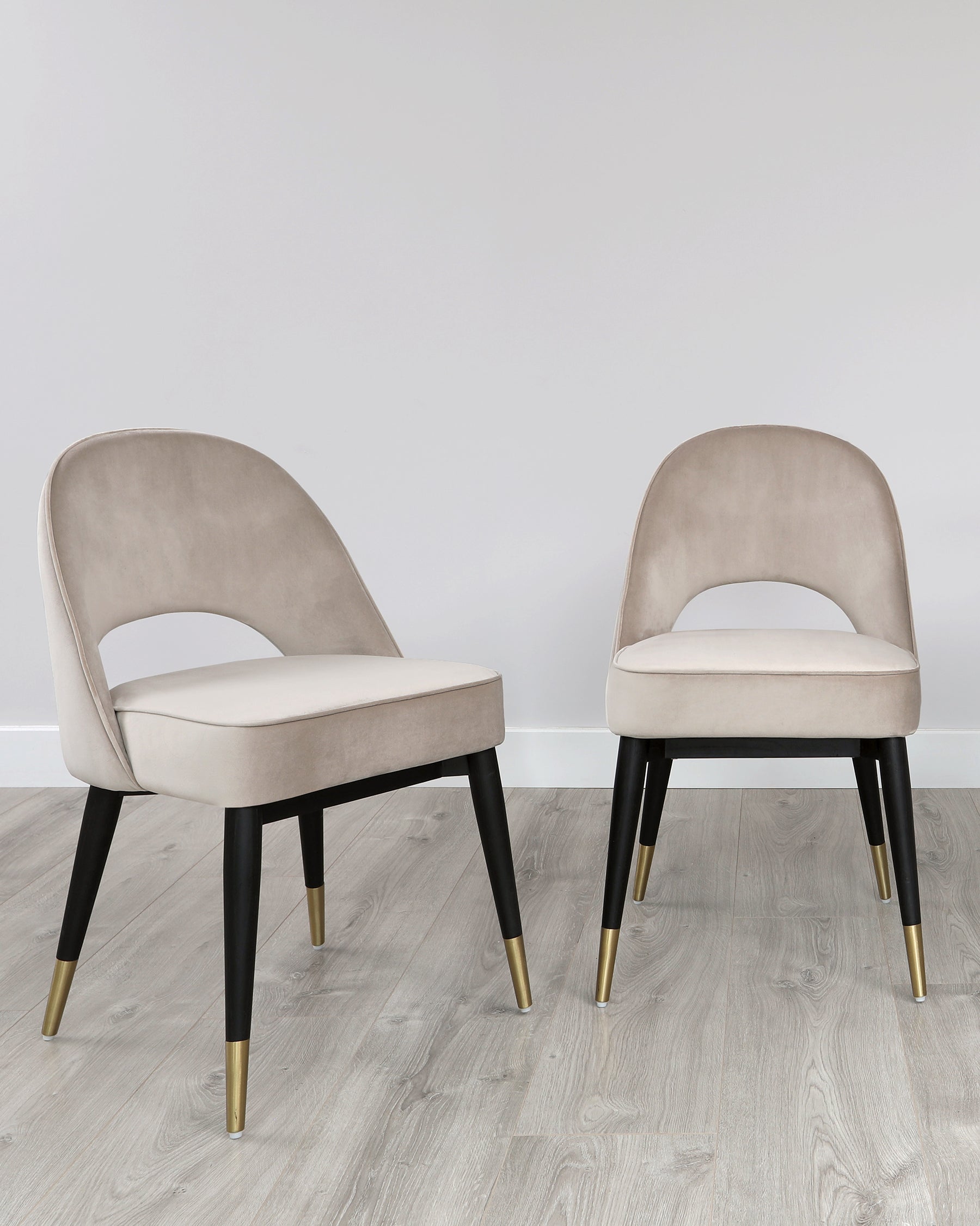 Clover 6 to 8 seater table and 6 Clover champagne dining chairs set