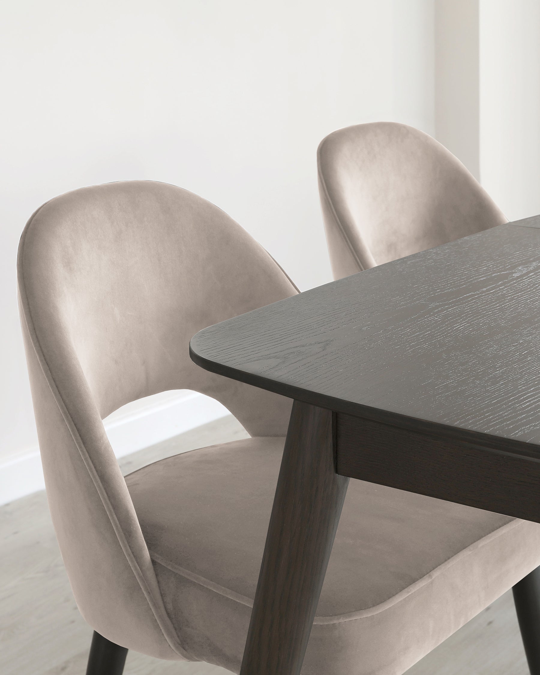 Clover 6 to 8 seater table and 6 Clover champagne dining chairs set