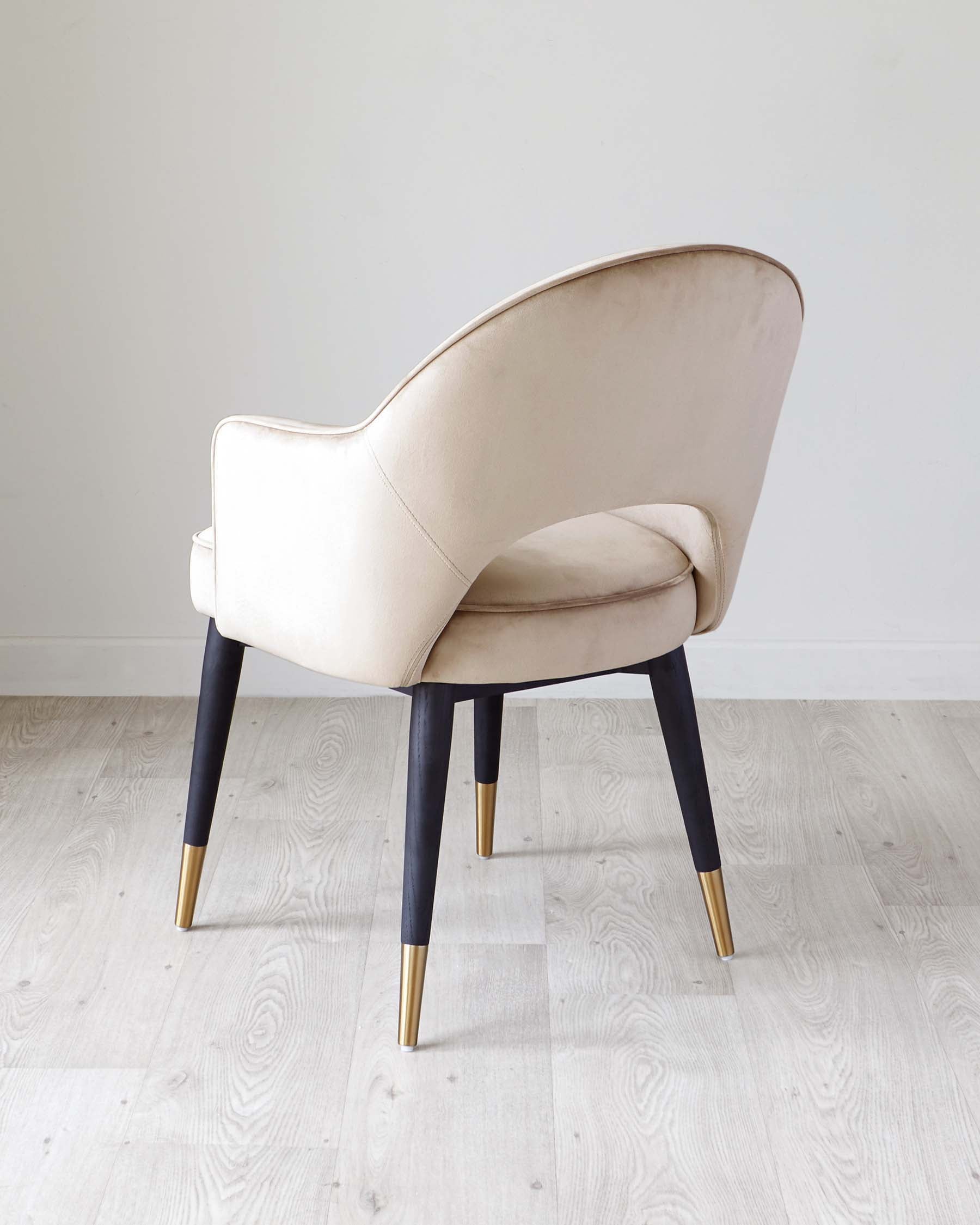 Clover 6 to 8 seater table and 6 Clover champagne dining armchairs set