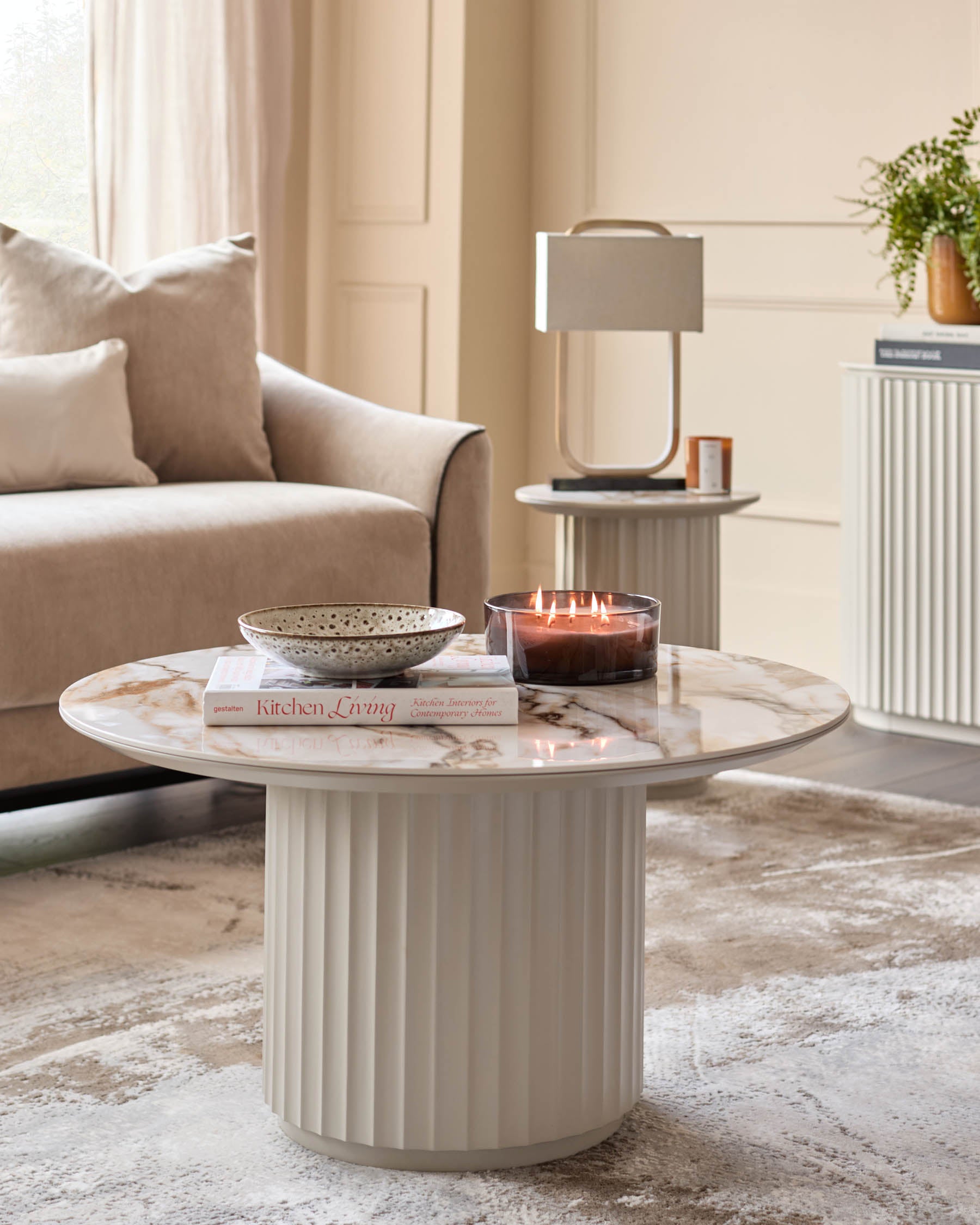Austin natural ceramic coffee table