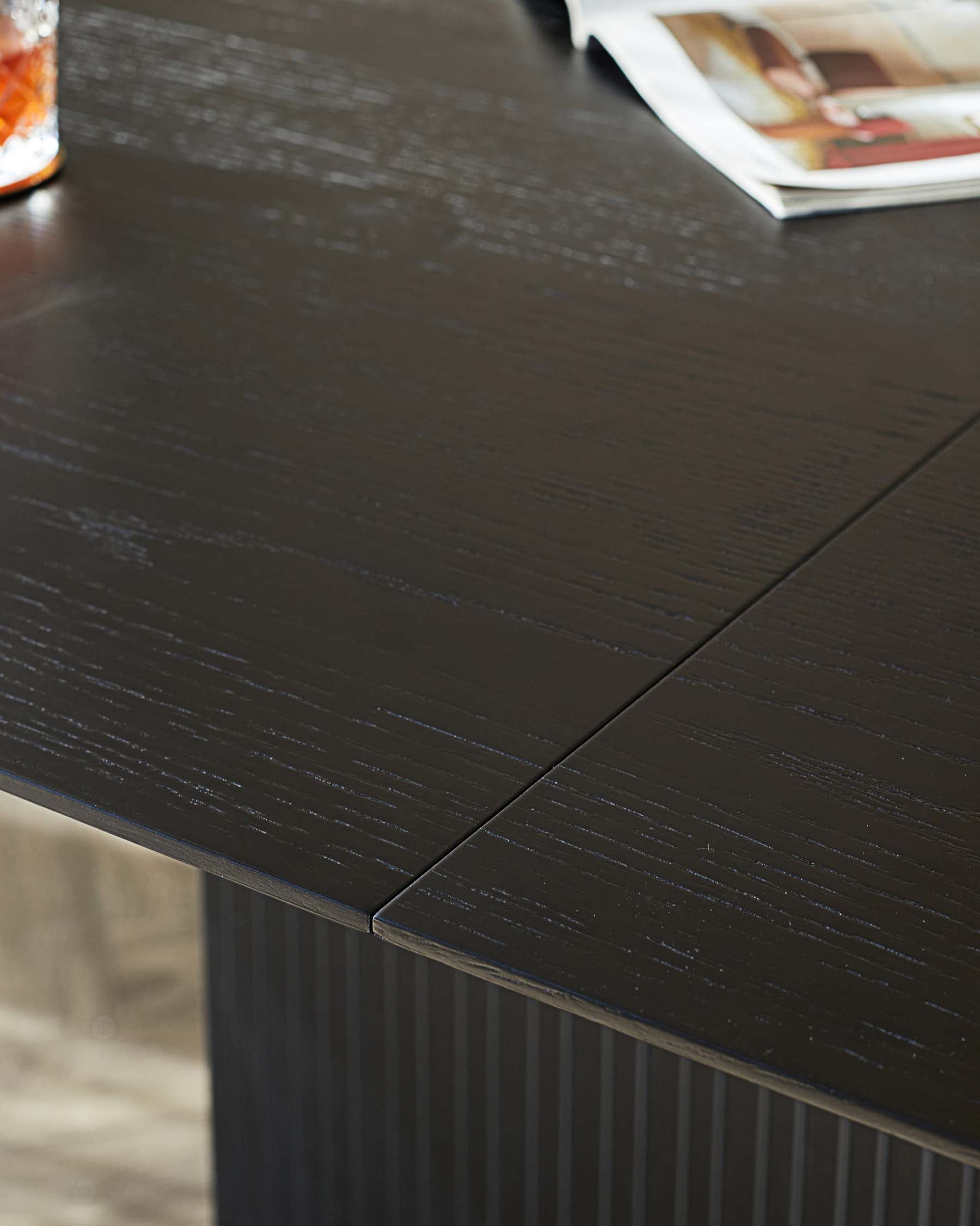 Kai Black Oak Extending 6 to 8 Seater Dining Table