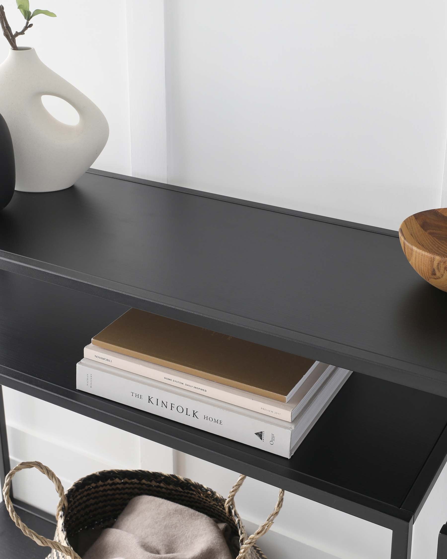 Finley Black Metal Console Table