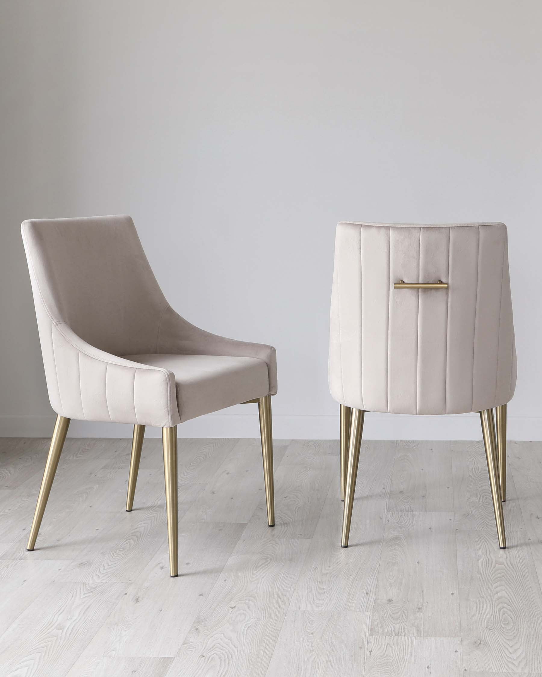 Juliana Champagne Velvet With Brushed Brass Dining Chair