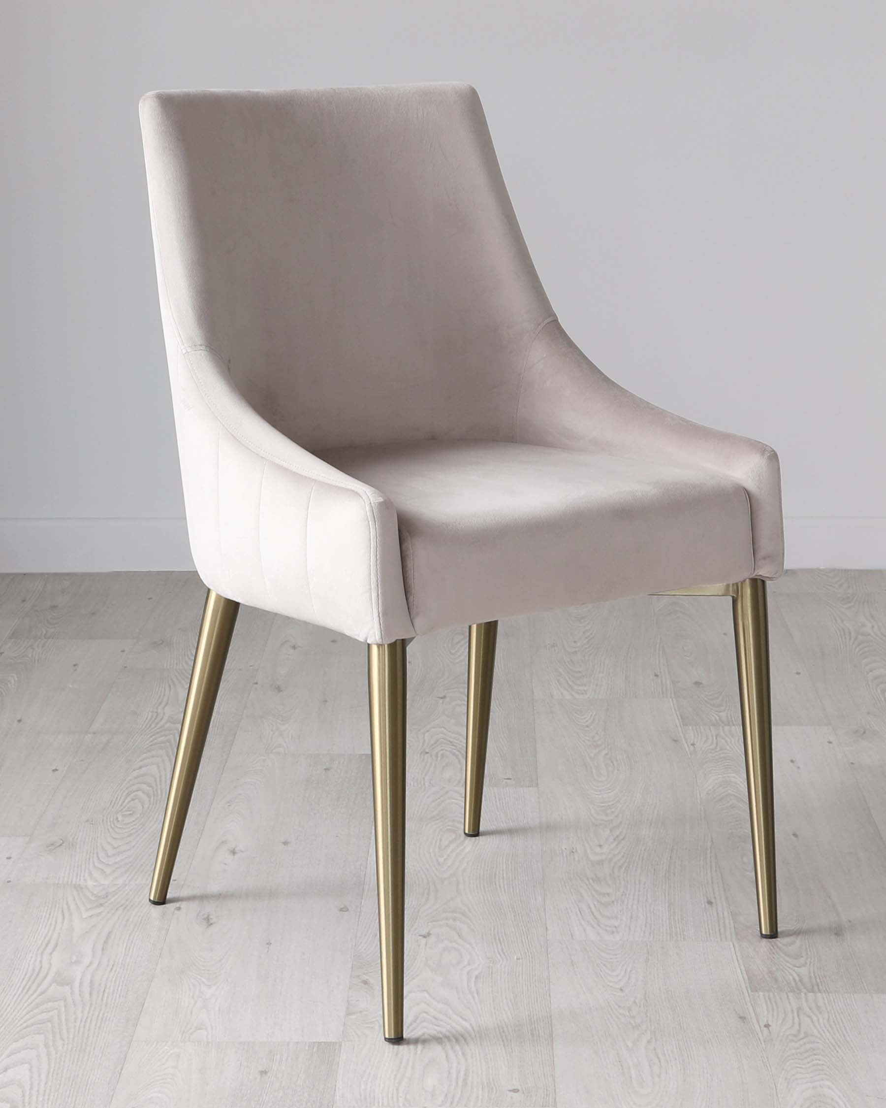 Juliana Champagne Velvet With Brushed Brass Dining Chair