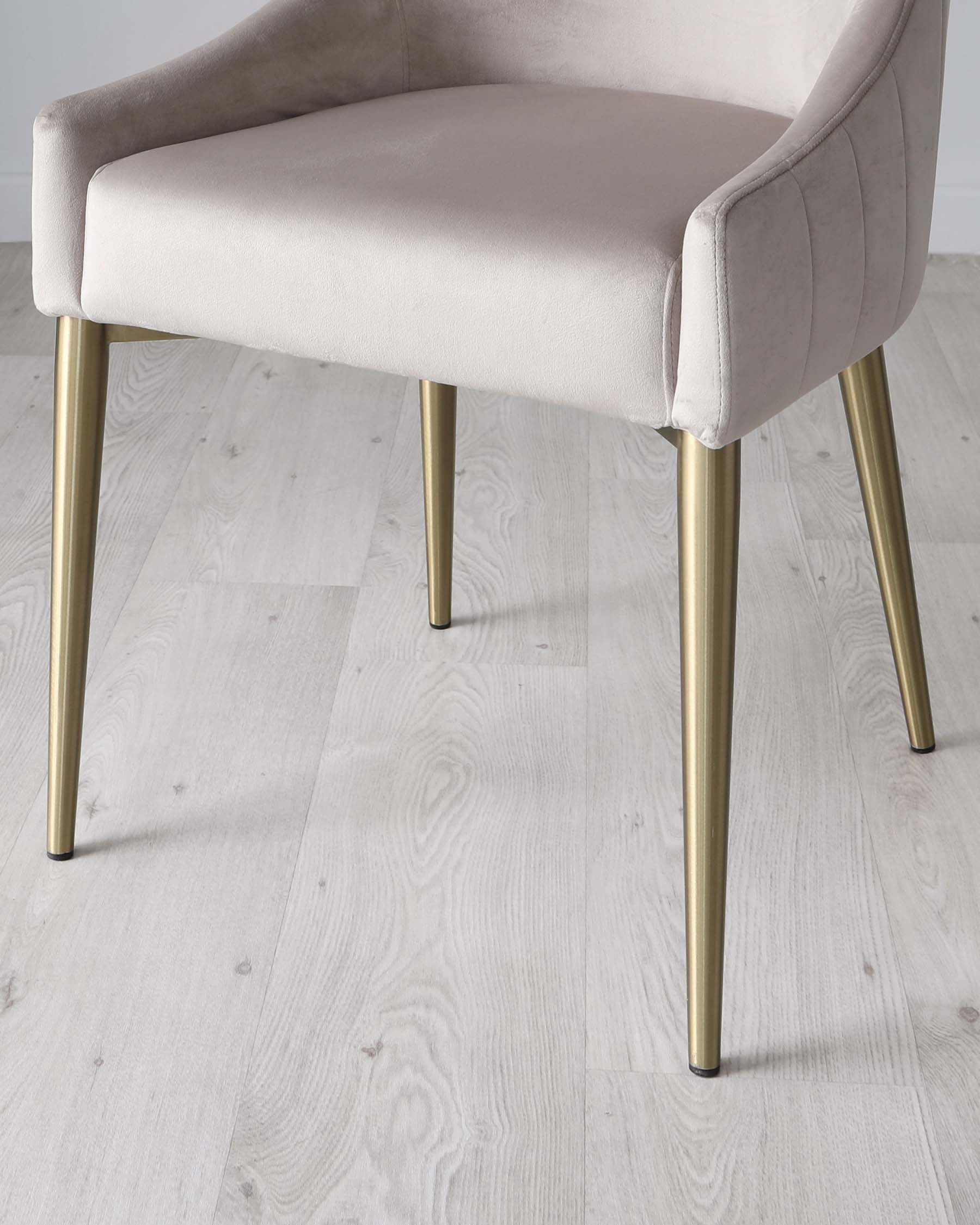Juliana Champagne Velvet With Brushed Brass Dining Chair