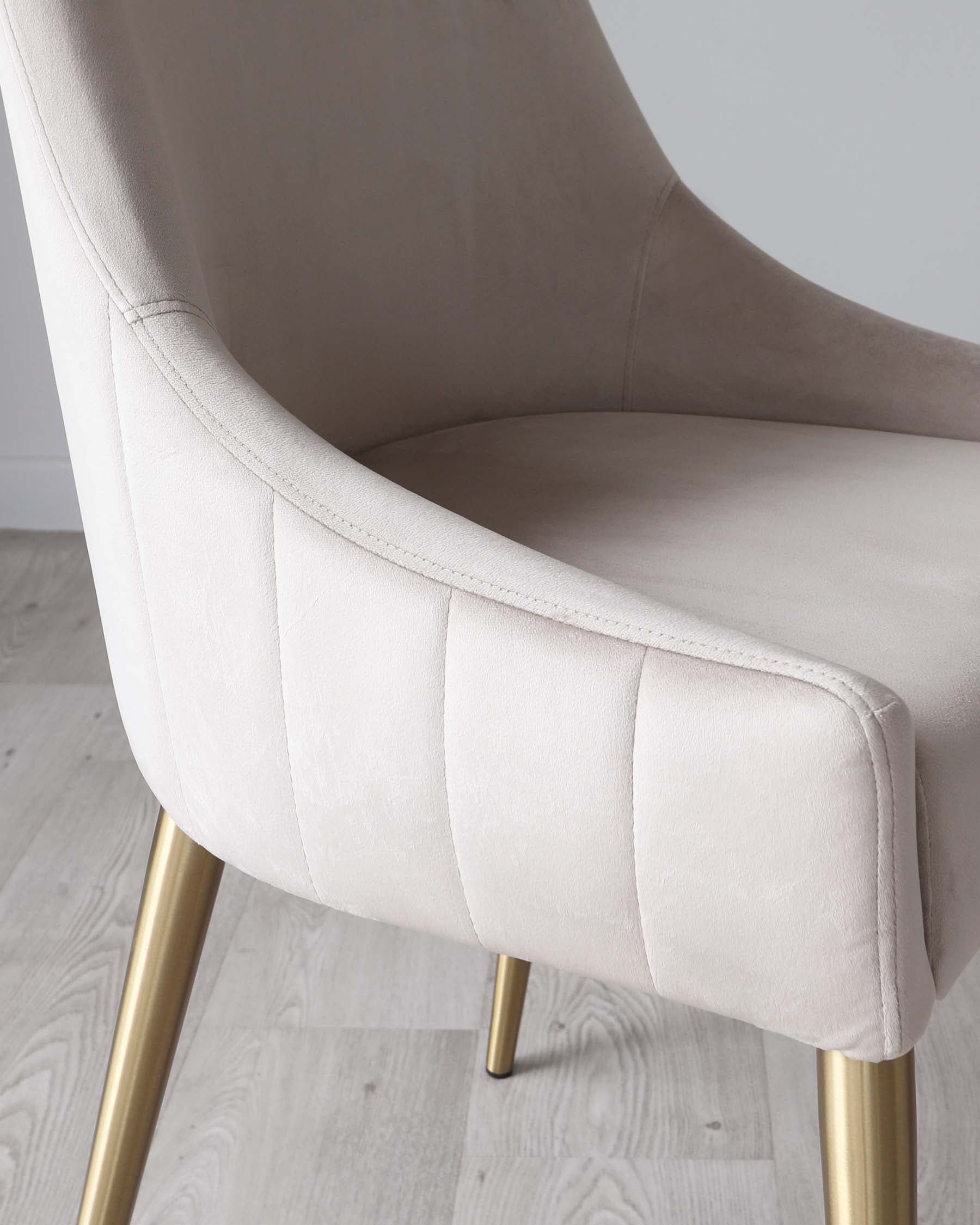 Juliana Champagne Velvet With Brushed Brass Dining Chair