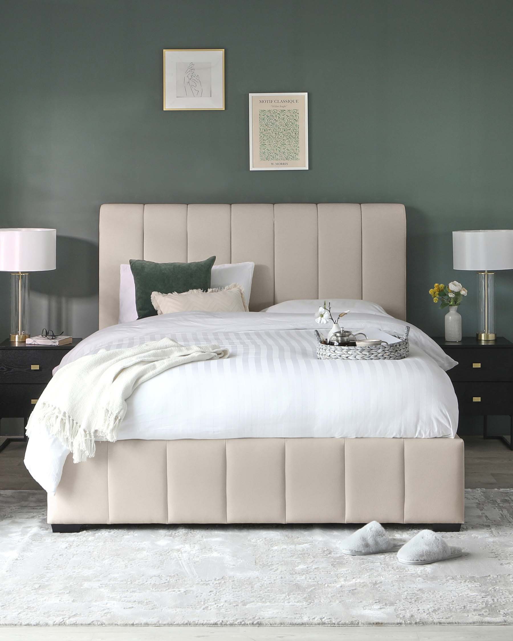Mila Cream Fabric Super King Size Ottoman Storage Bed