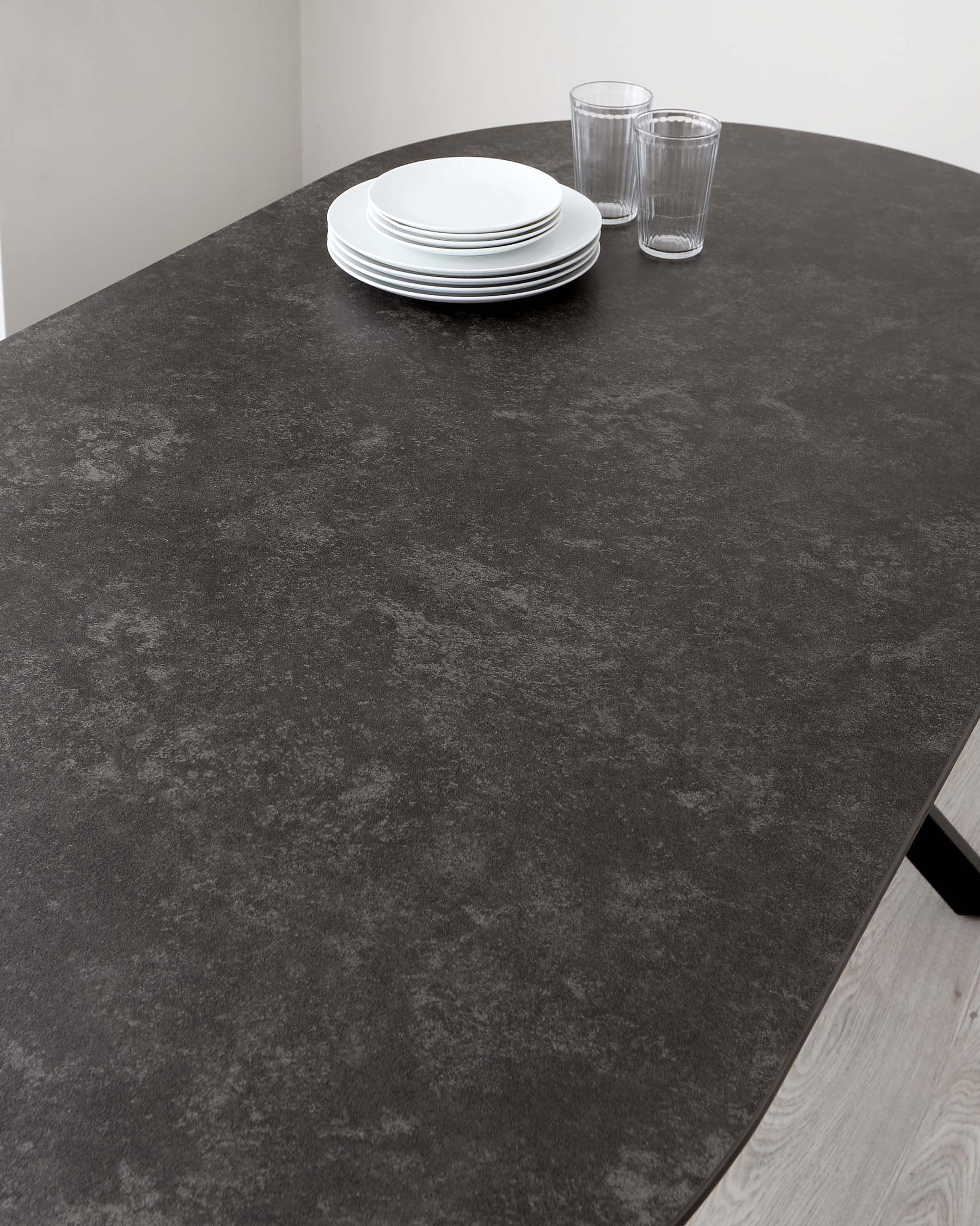Orwell Dark Grey Ceramic Dining 6 Seater Table