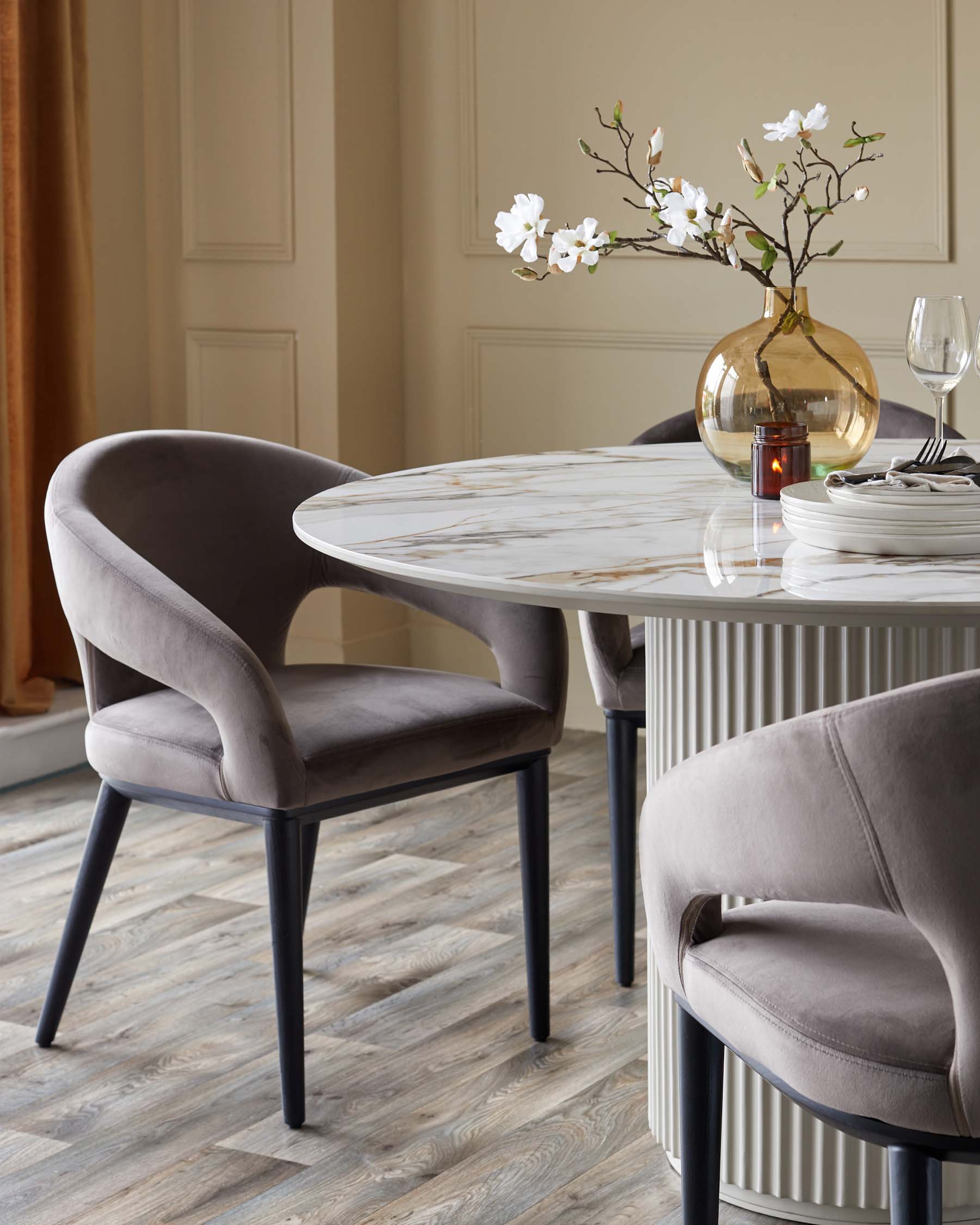 Austin natural ceramic 6 seater dining table