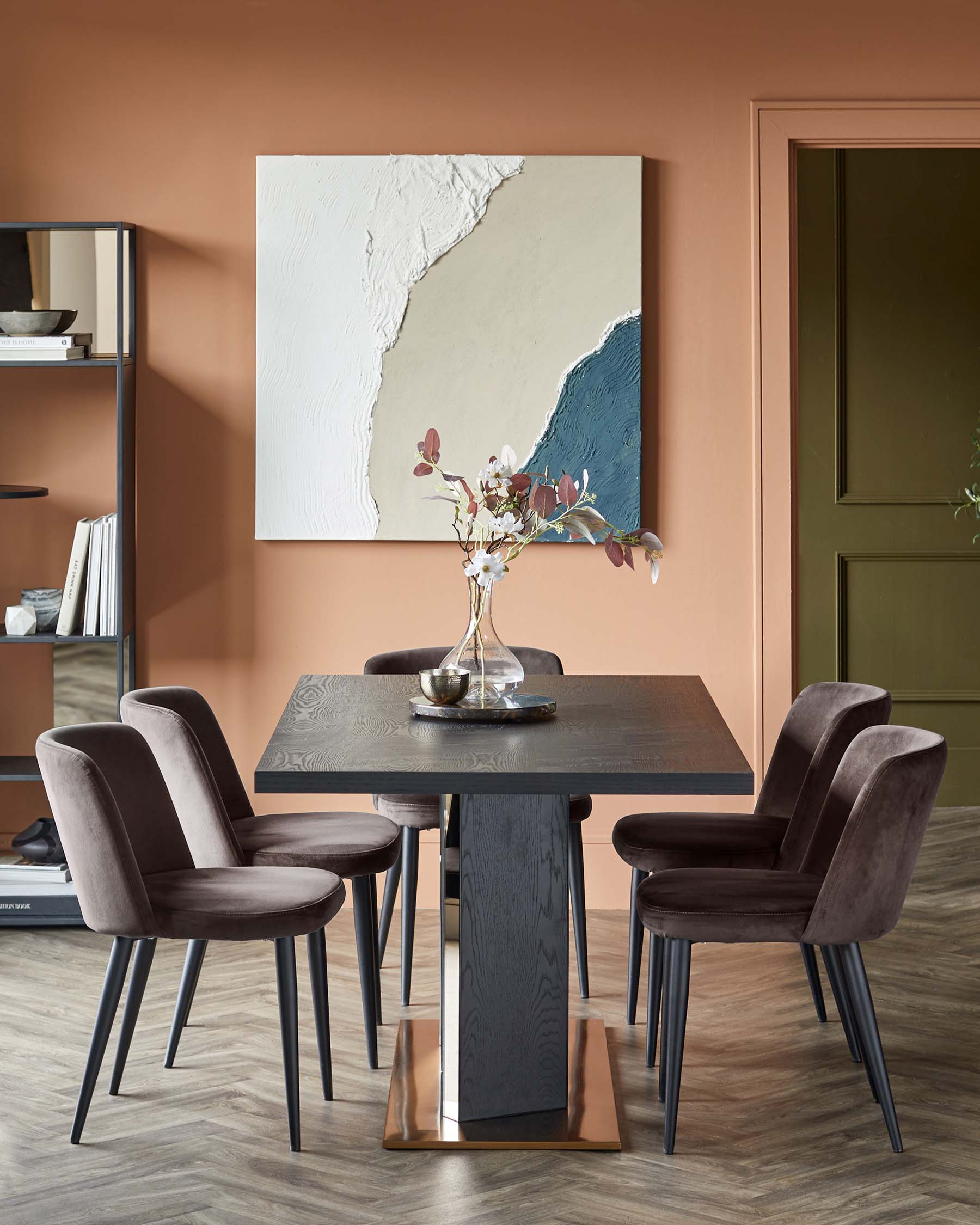 Holland 6 seater table and 6 Trinny dining chairs set