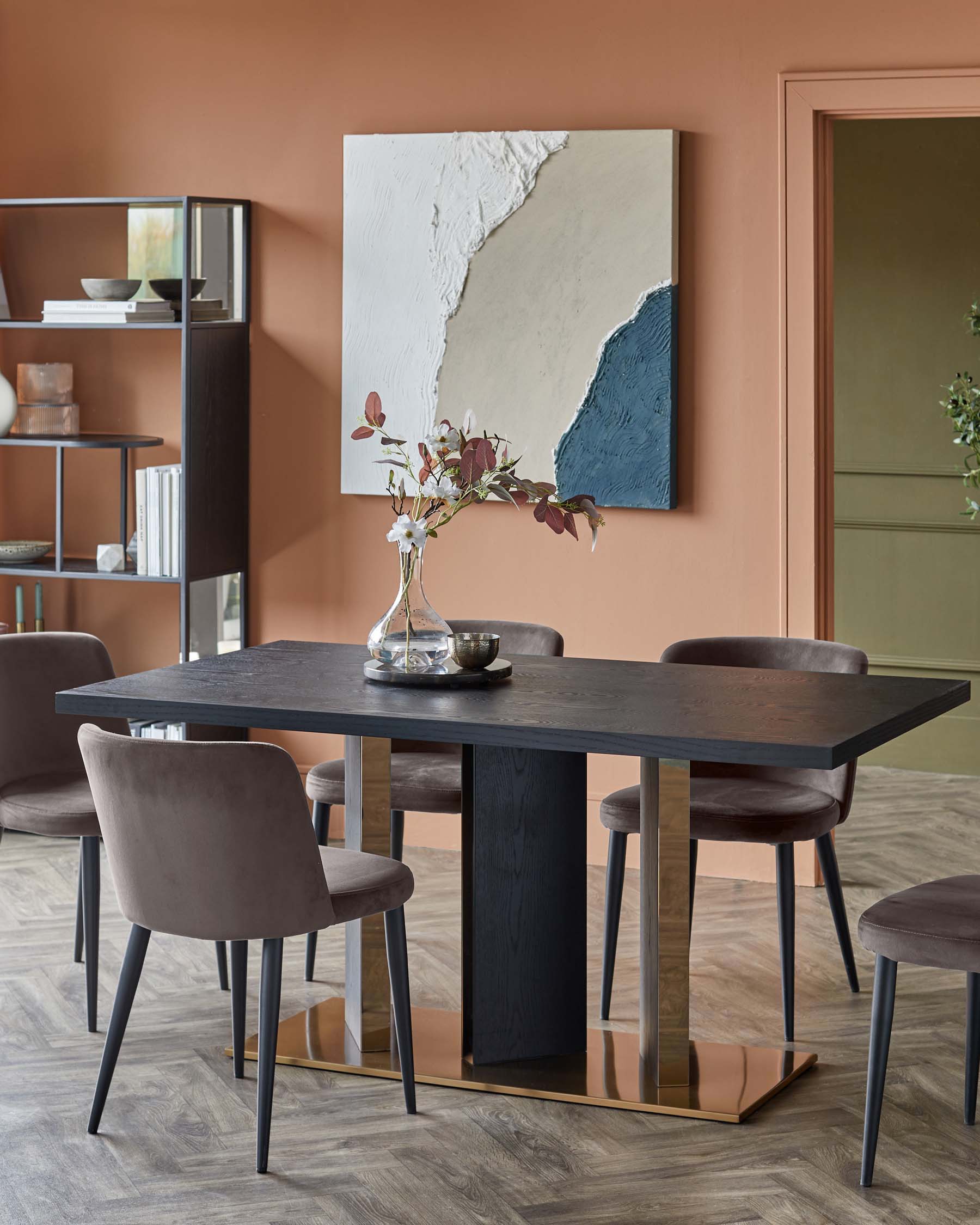 Holland 6 seater table and 6 Trinny dining chairs set