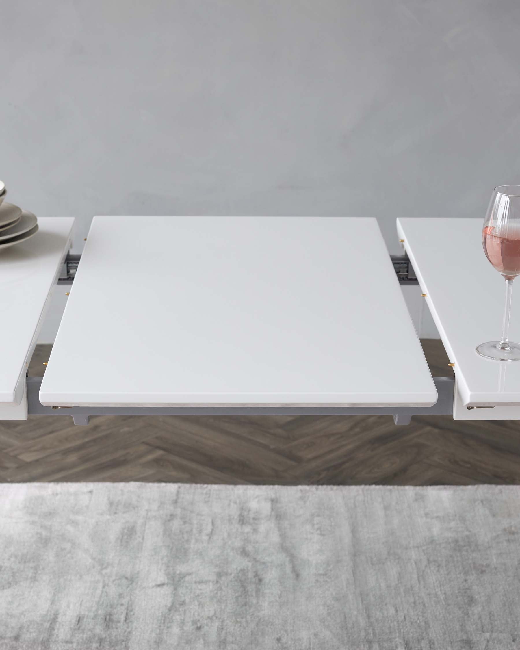 Assi White Gloss Extending 6 to 8 Seater Dining Table