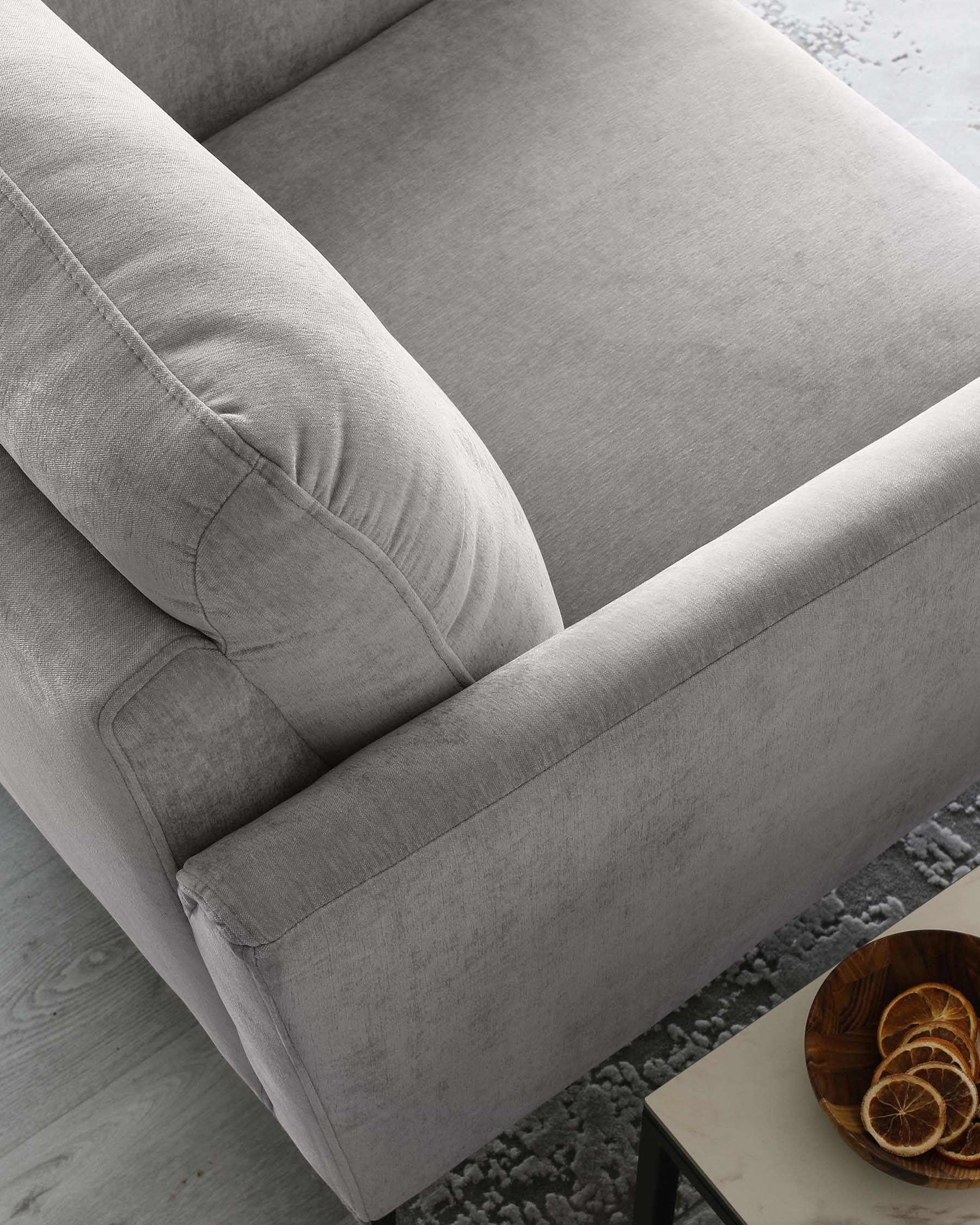Brooks Light Grey Fabric Armchair