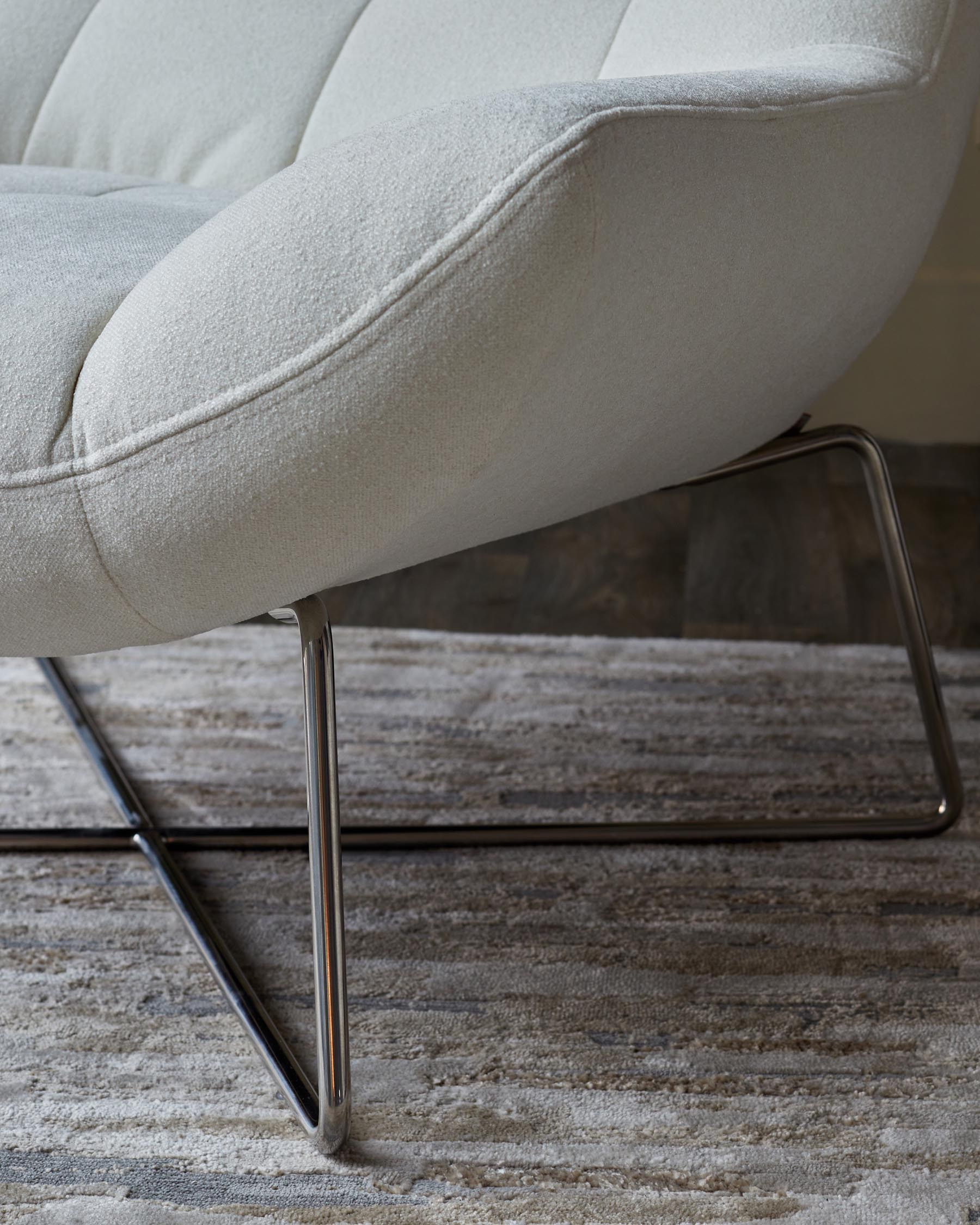 Canio Ivory Boucle Accent Chair