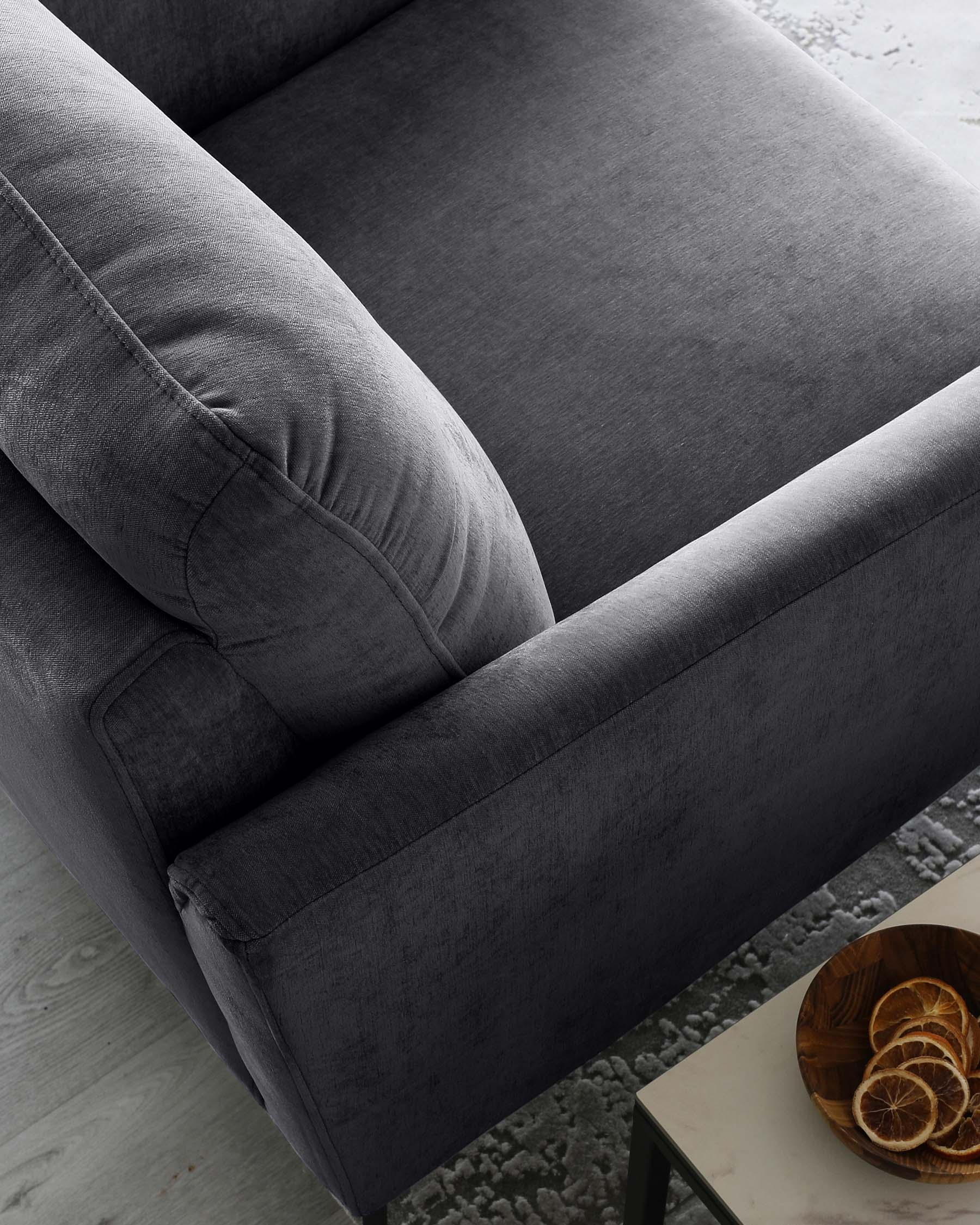 Brooks Dark Grey Fabric Armchair
