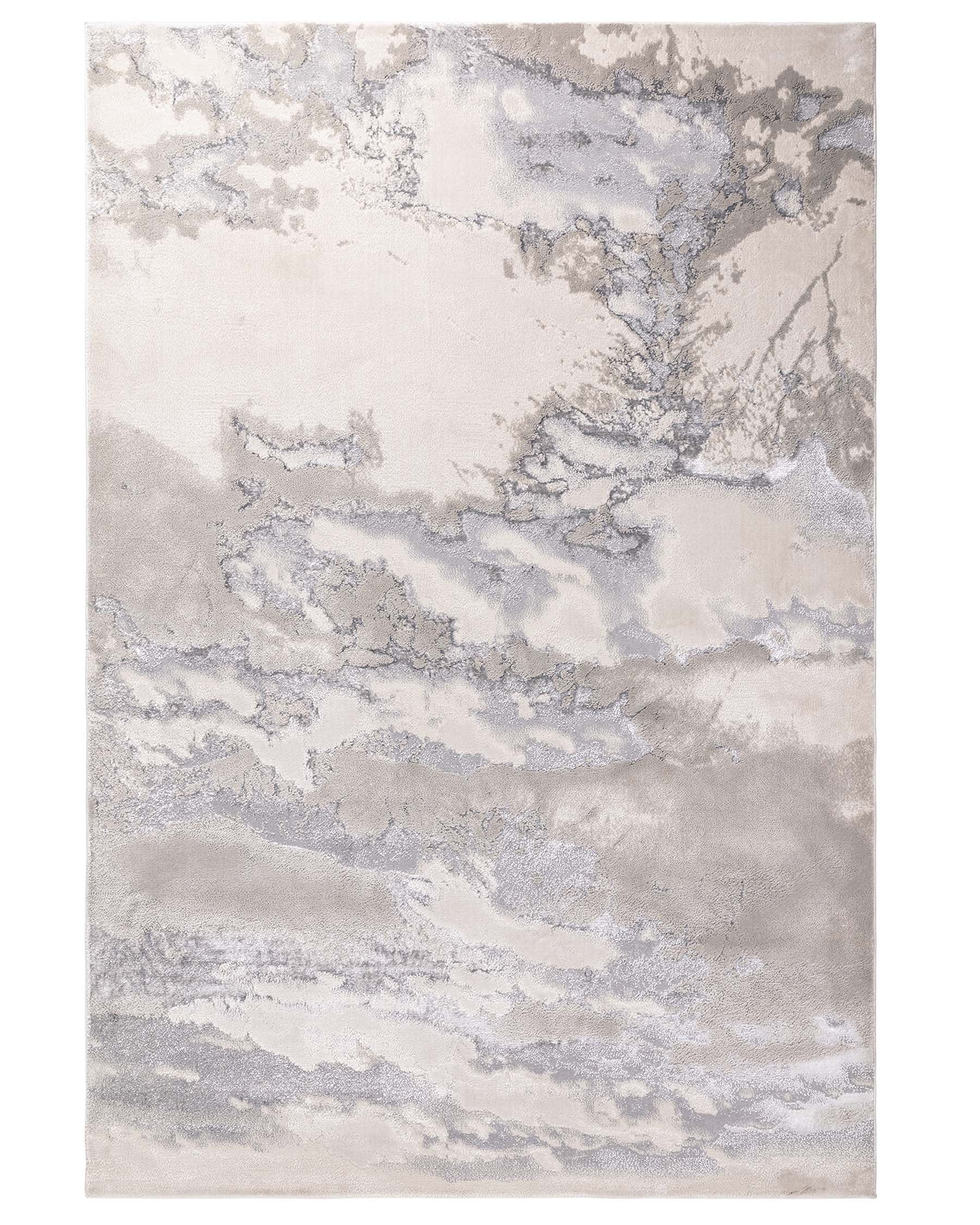 Perla Medium Easy Living Textured Rug Soft Silver Metallics