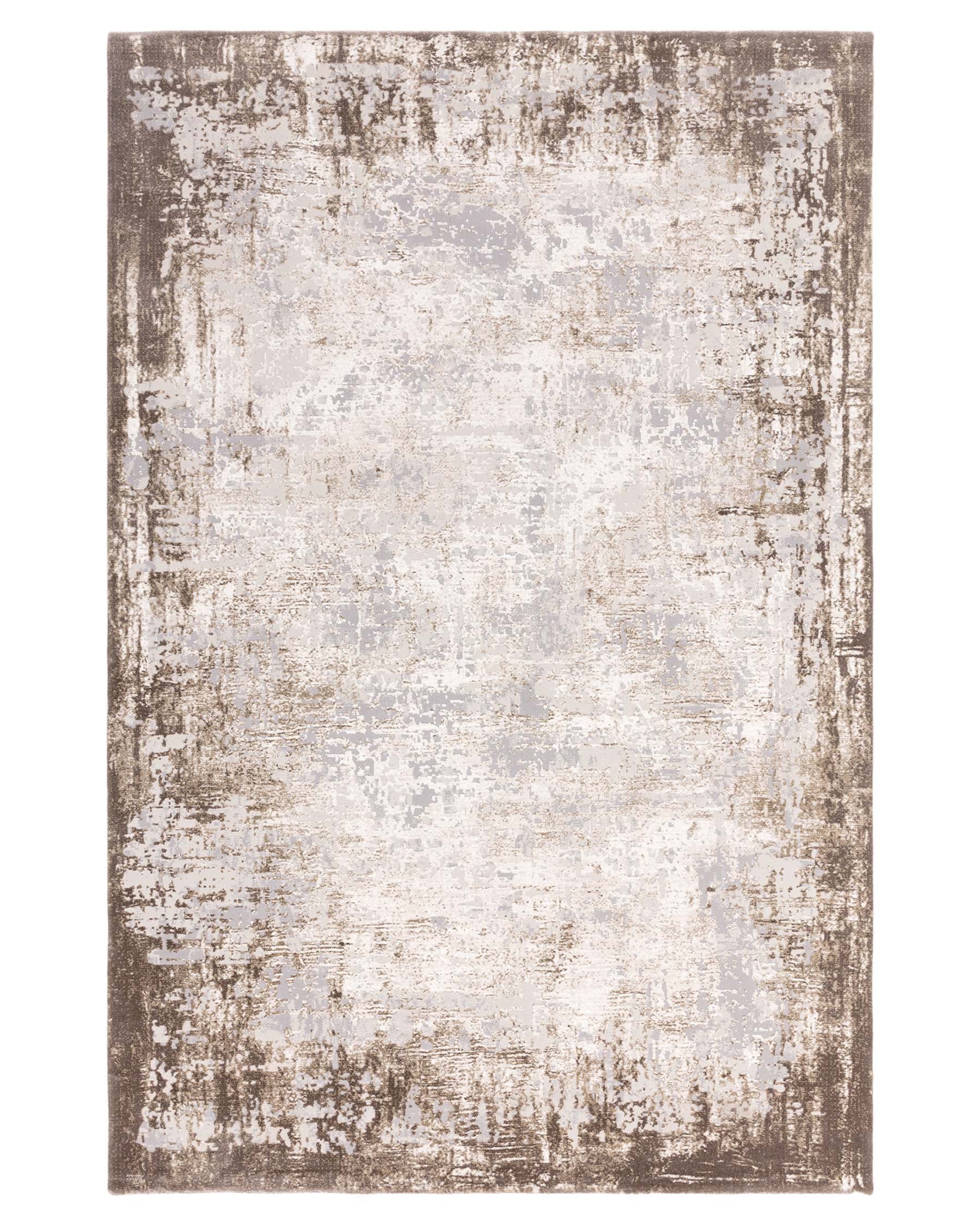 Distressed Border Large Easy Living Textured Rug Natural