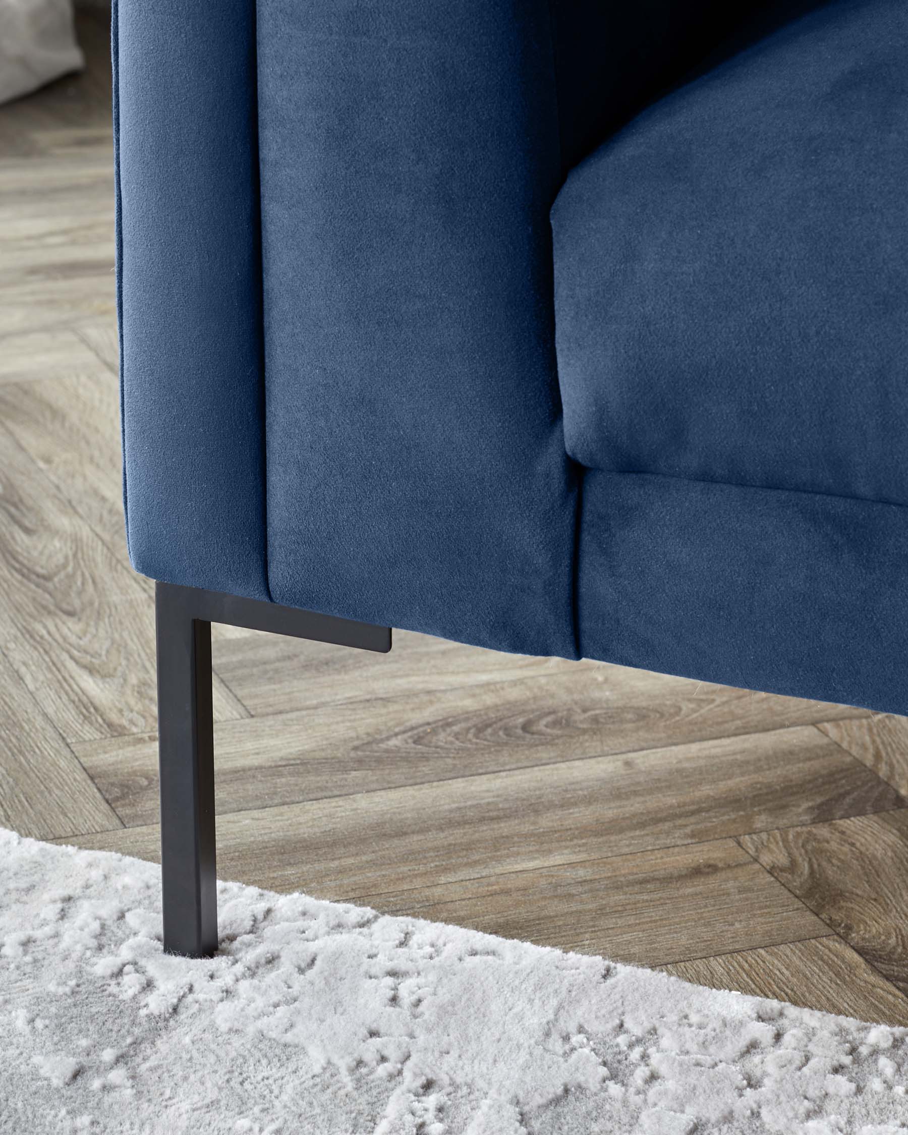 Matteo Navy Velvet 2 Seater Sofa