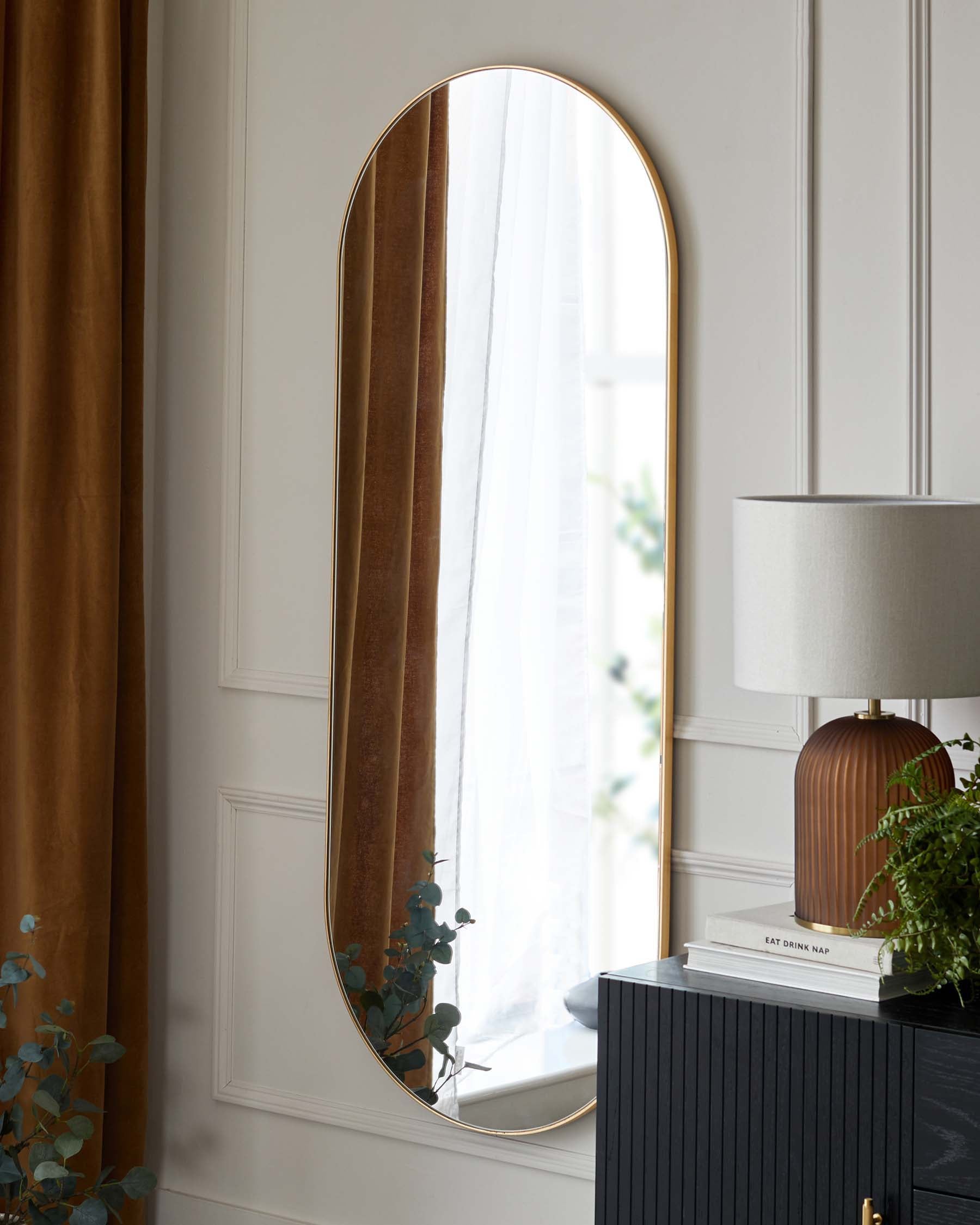 Alarik Large Full Length Wall Mirror Gold