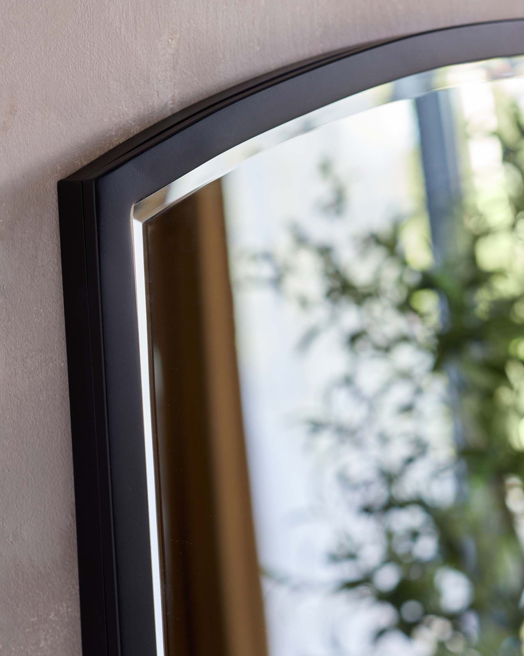 Hillard Large Full Length Leaner Mirror Black