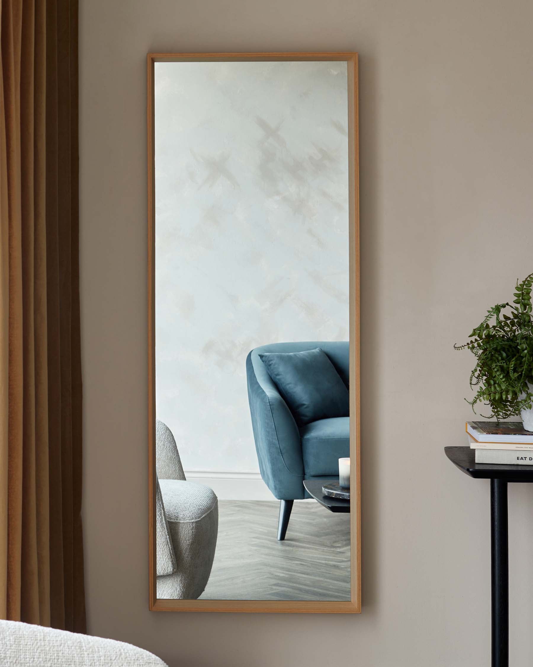 Corban Large Full Length Wall Mirror Oak - Danetti