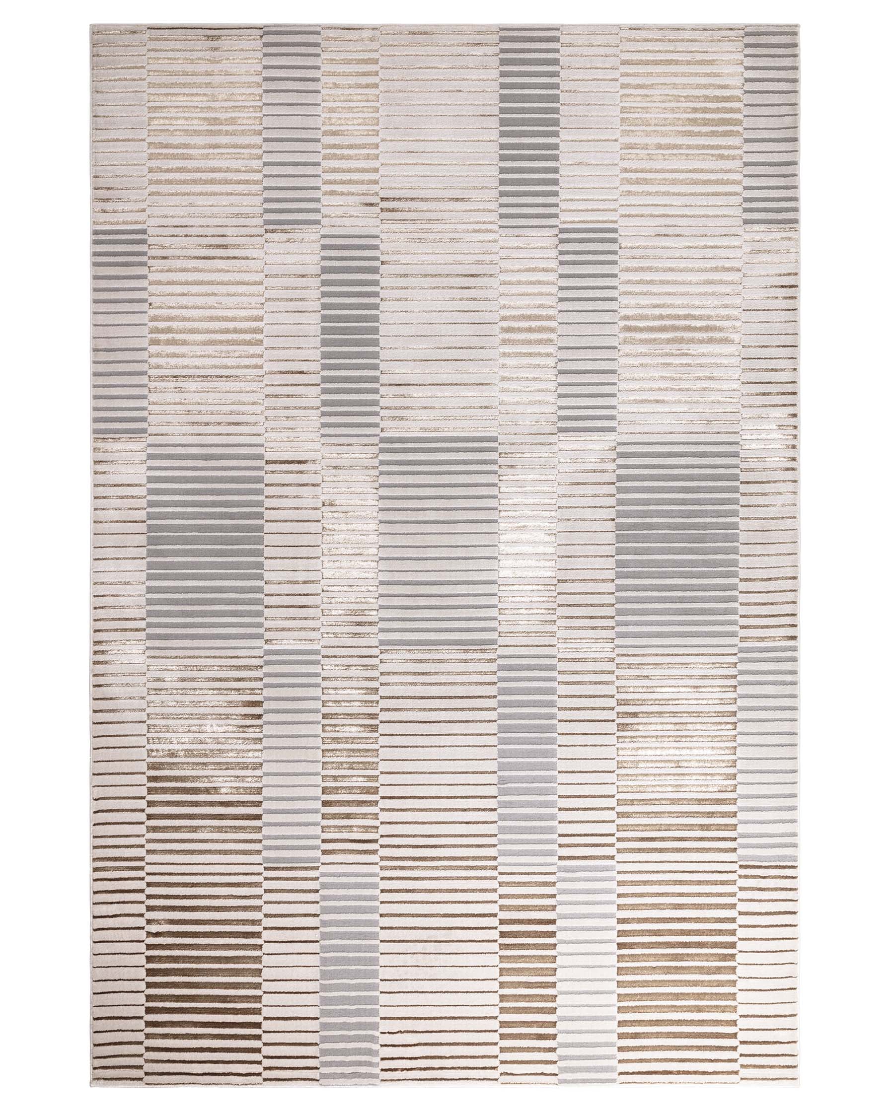 Bijou Large Easy Living Textured Rug Mixed Metallics