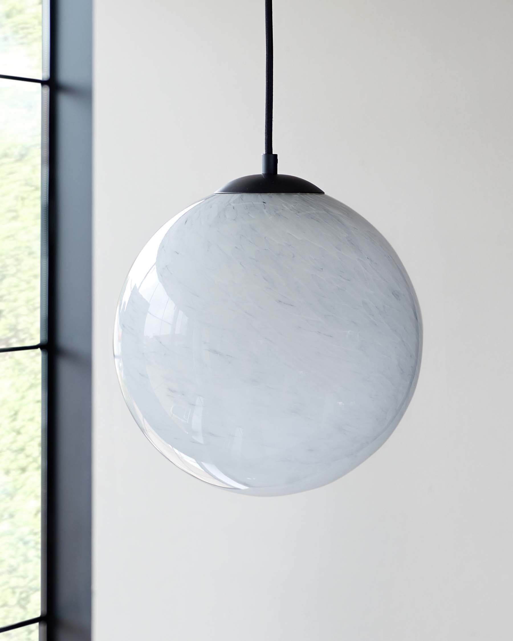 Riley Marble Look Glass Single Pendant