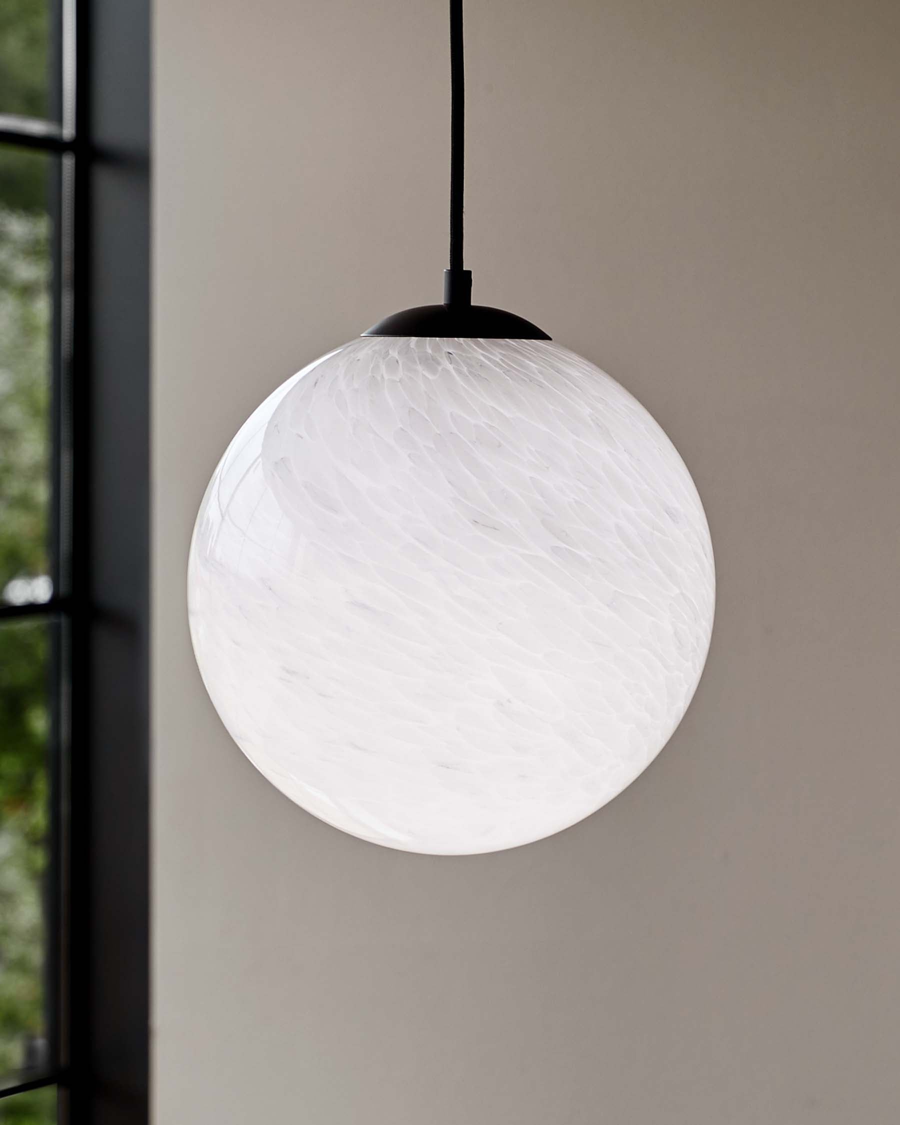 Riley Marble Look Glass Single Pendant
