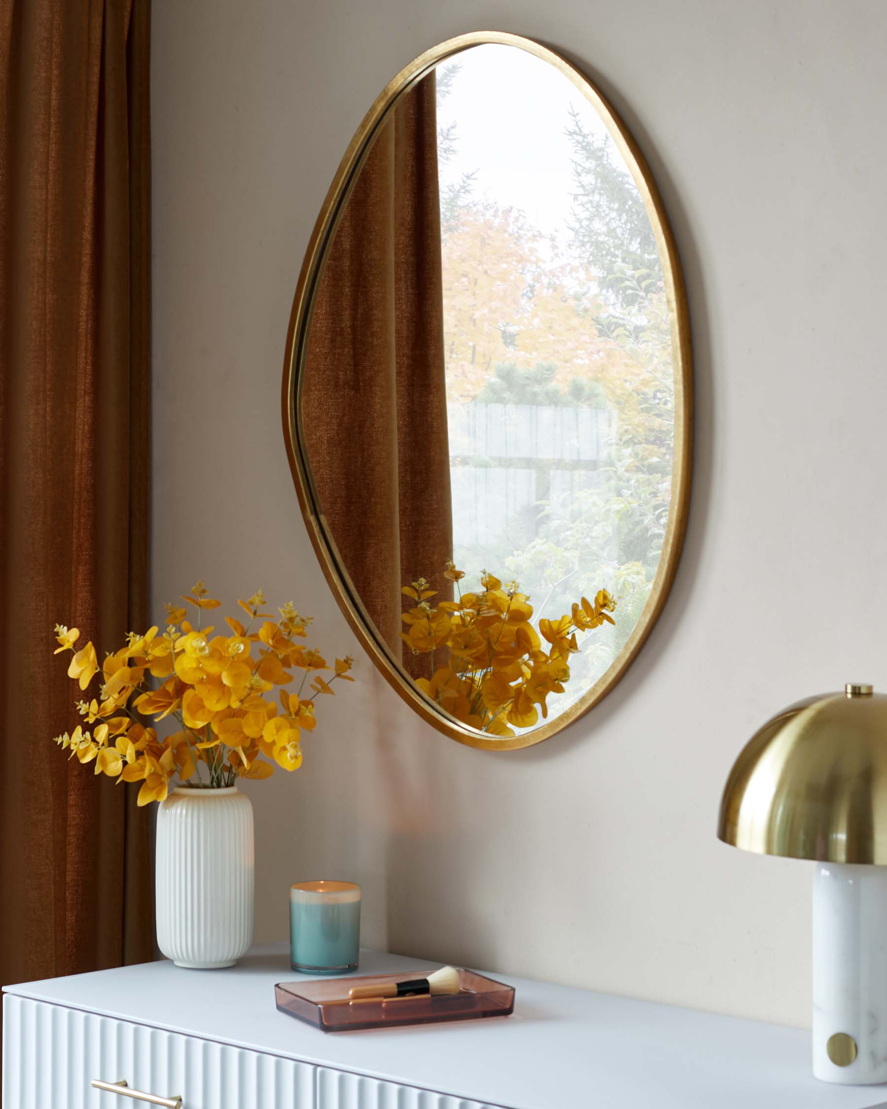 Channing Medium Wall Mirror Gold