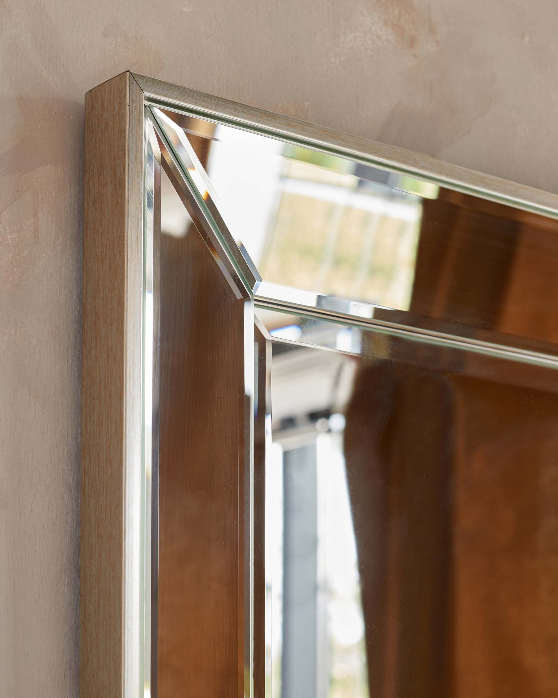Regency Large Wall Mirror Antique Silver