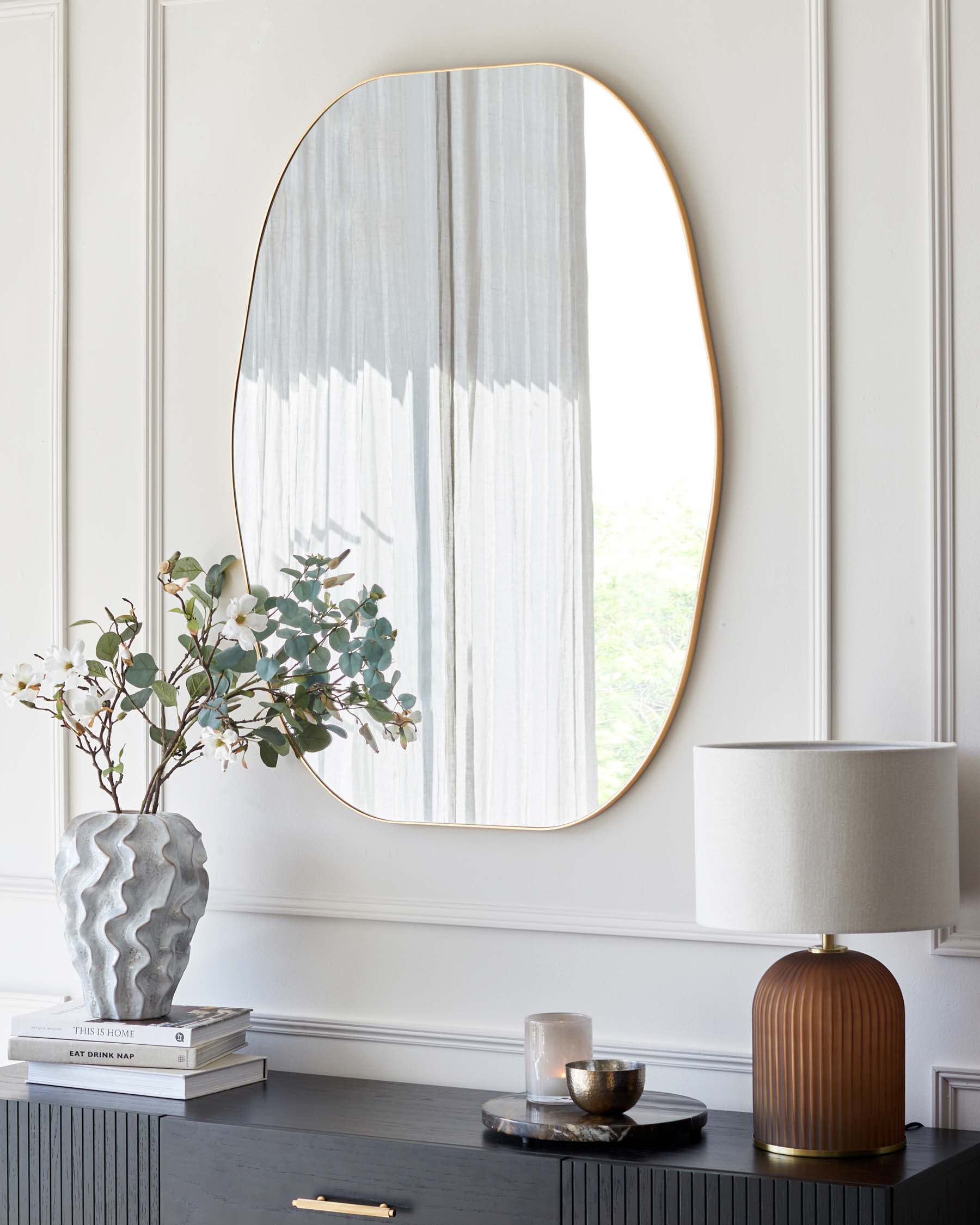 Odense Large Wall Mirror Gold