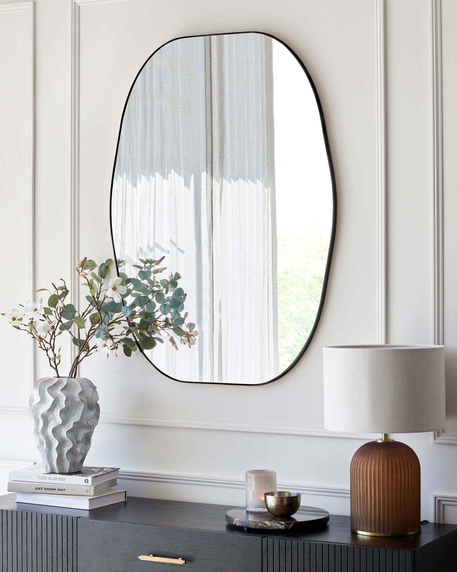 Odense Large Wall Mirror Black
