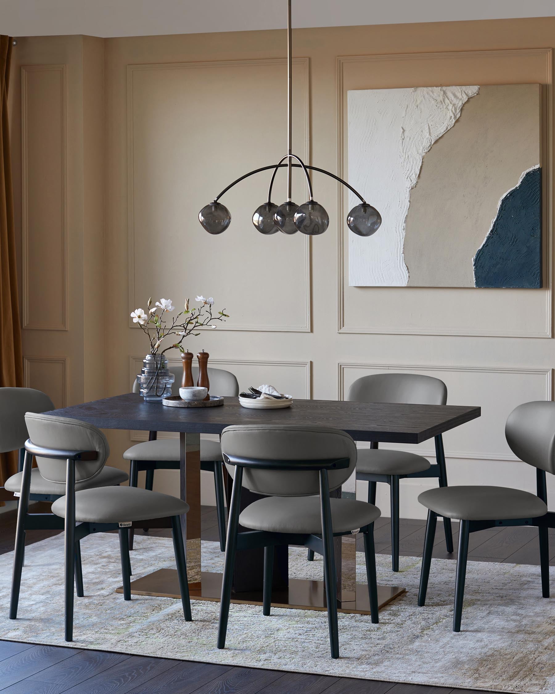 Axel smoked glass adjustable pendant light
