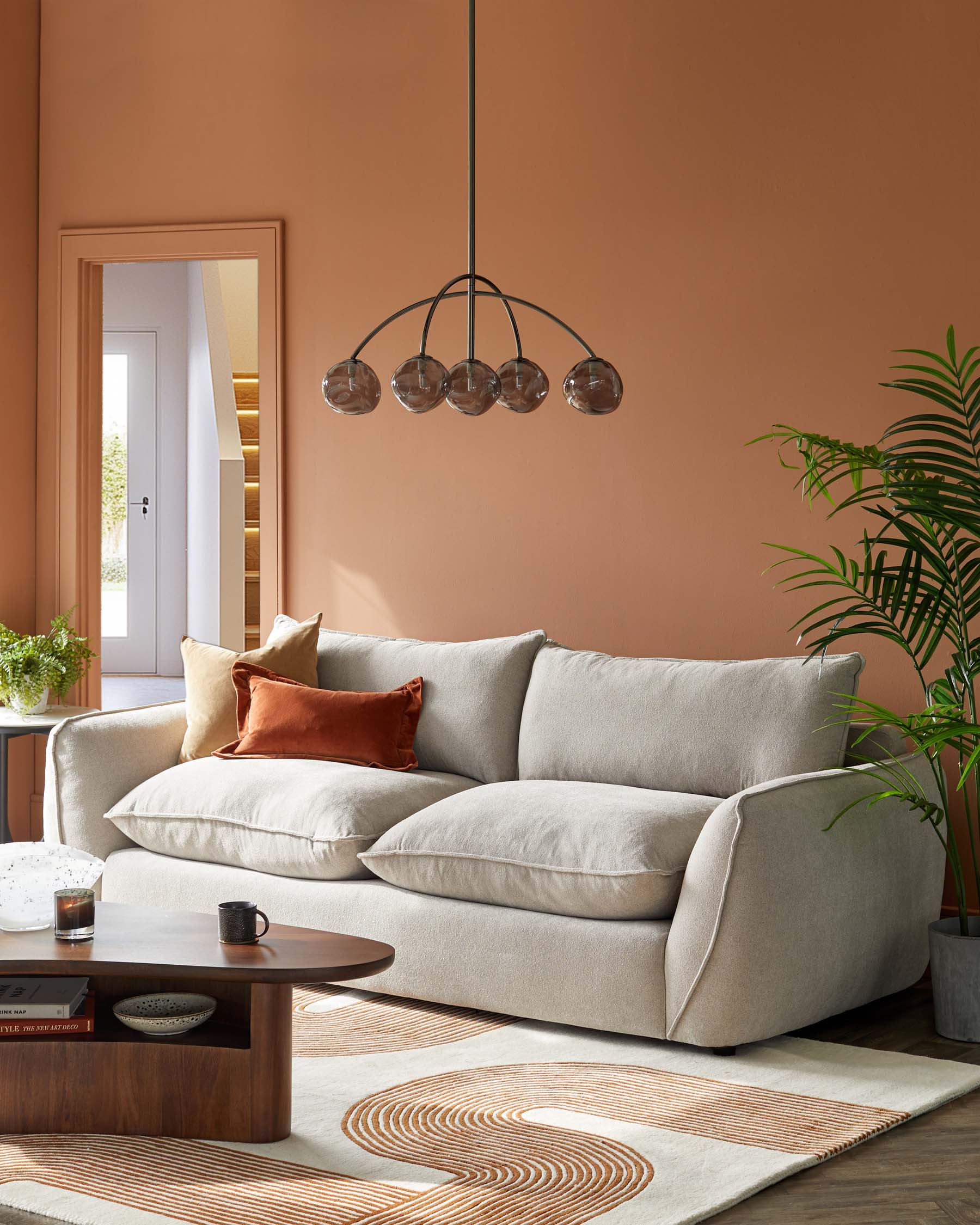 Axel smoked glass adjustable pendant light