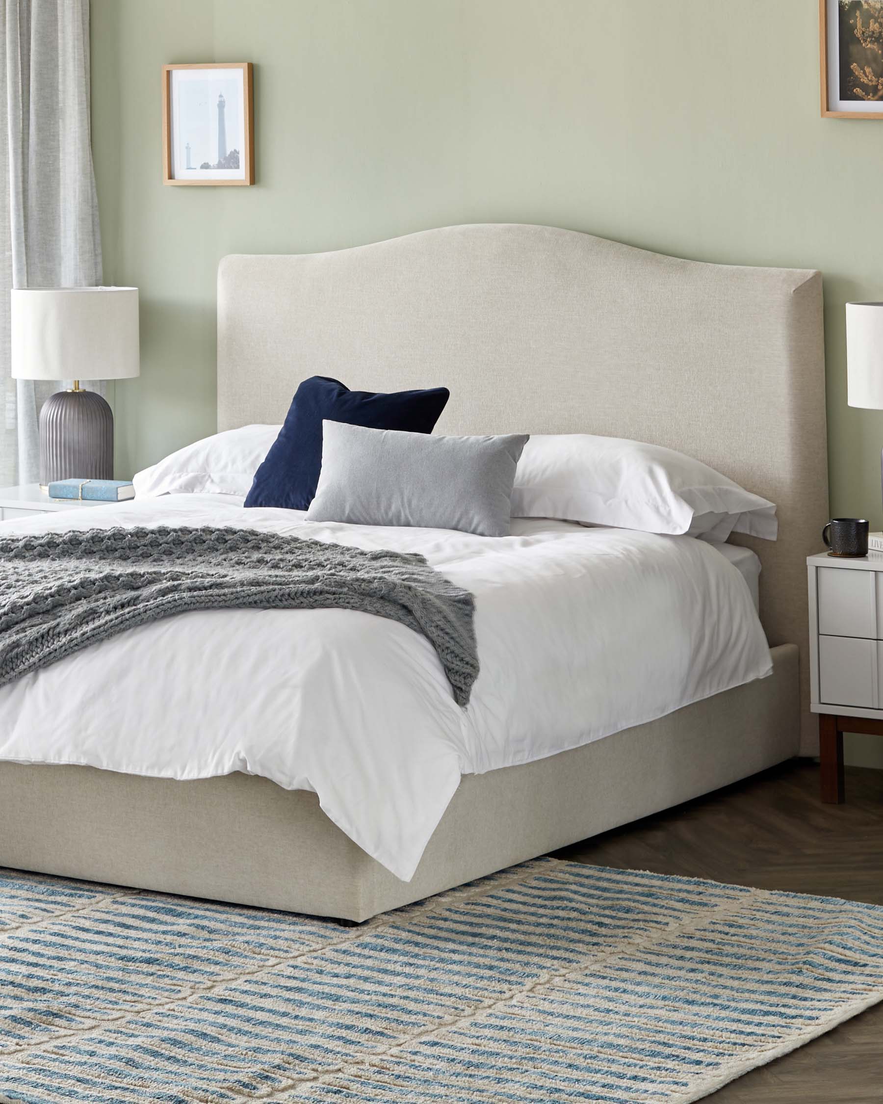 Raine cream and blue textured small rug