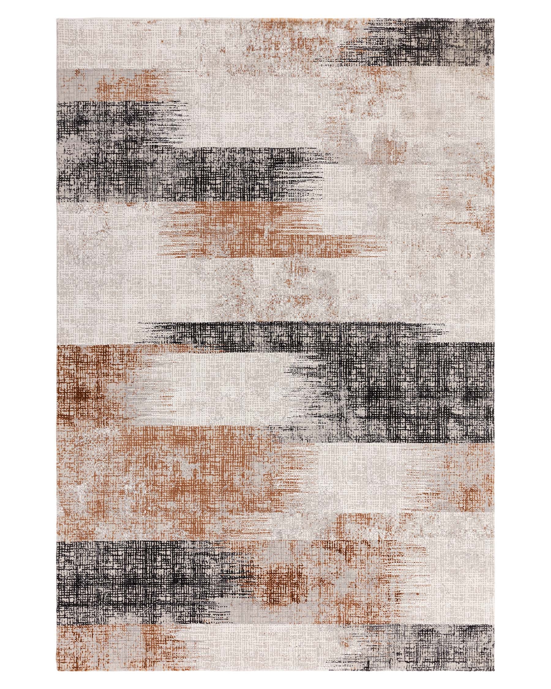 Blurred terracotta textured small rug