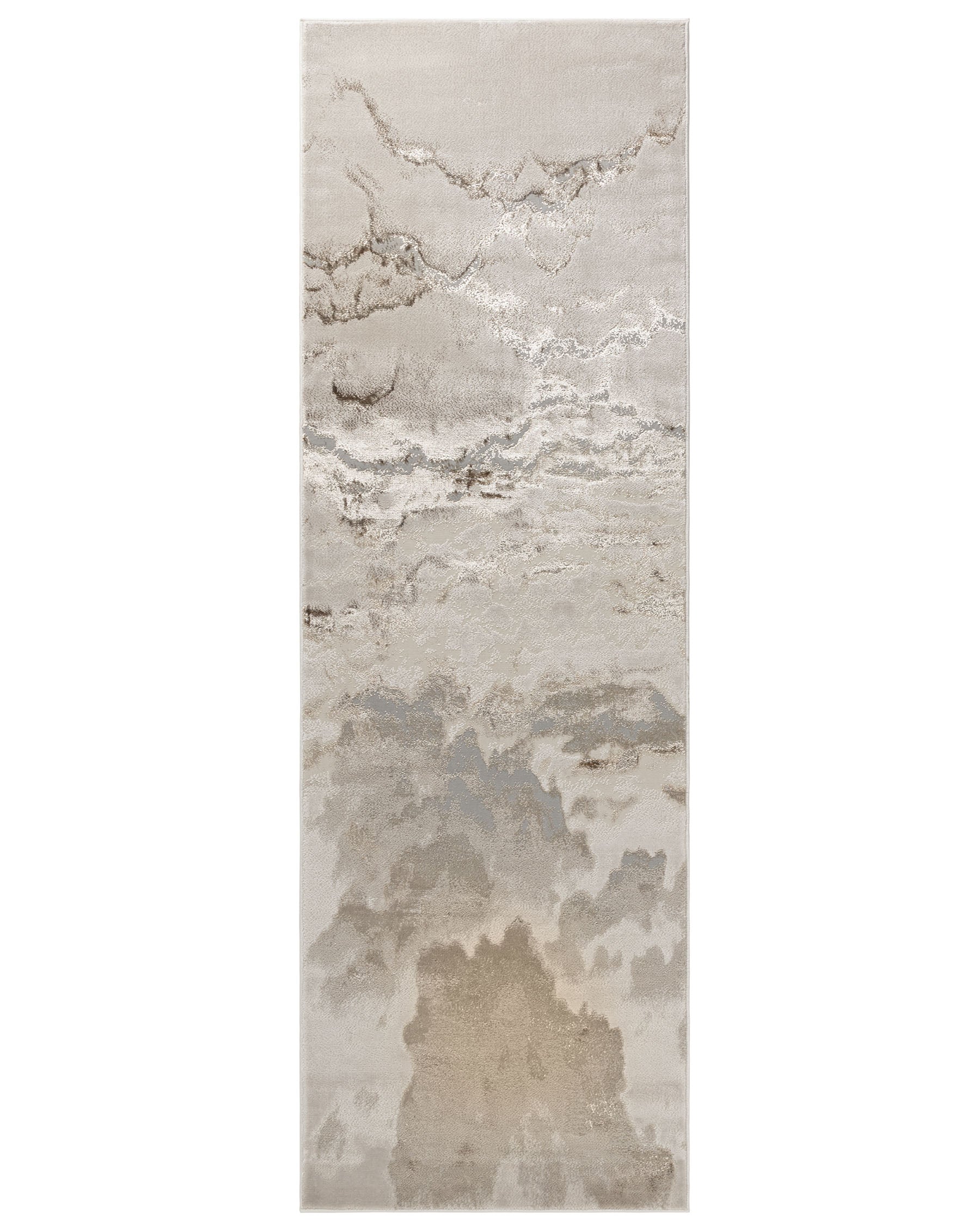 Perla soft gold textured runner rug