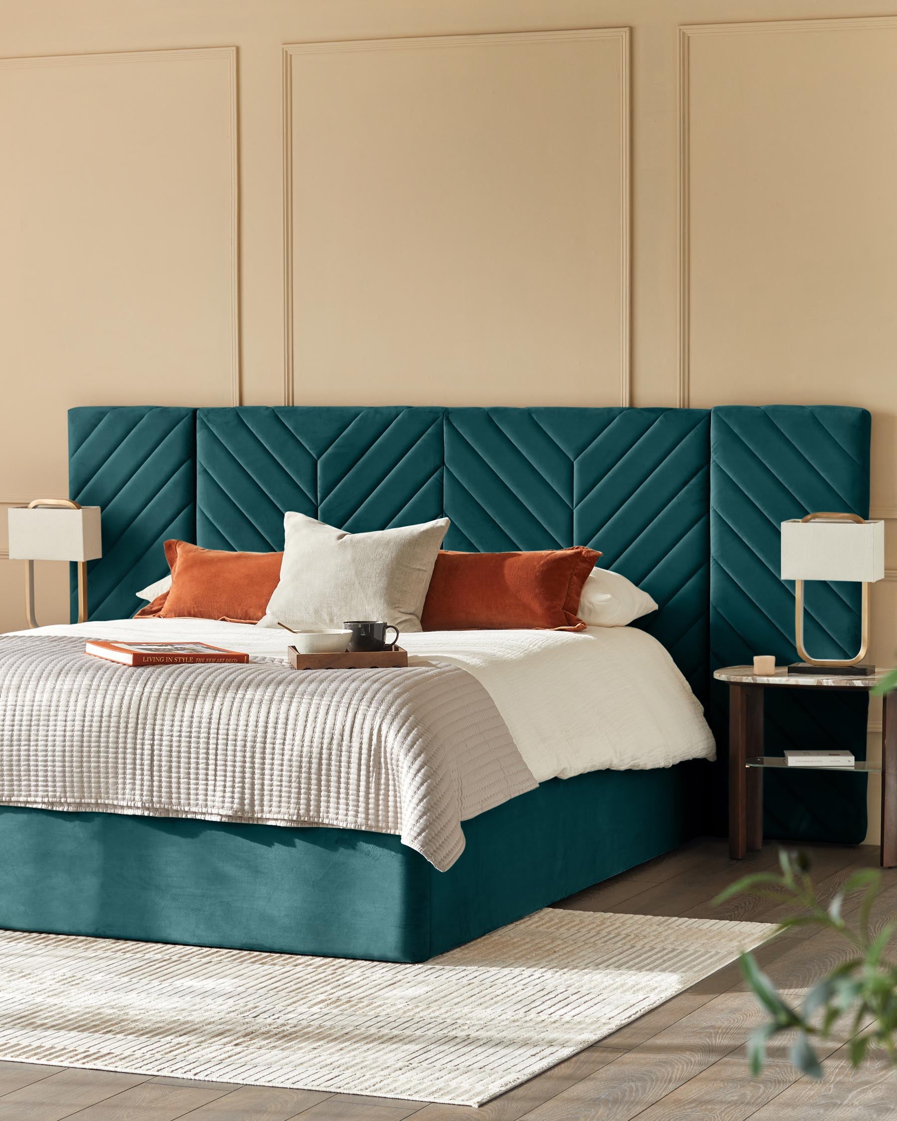 Octavia Luxe Teal Velvet Super King Size Ottoman Storage Bed