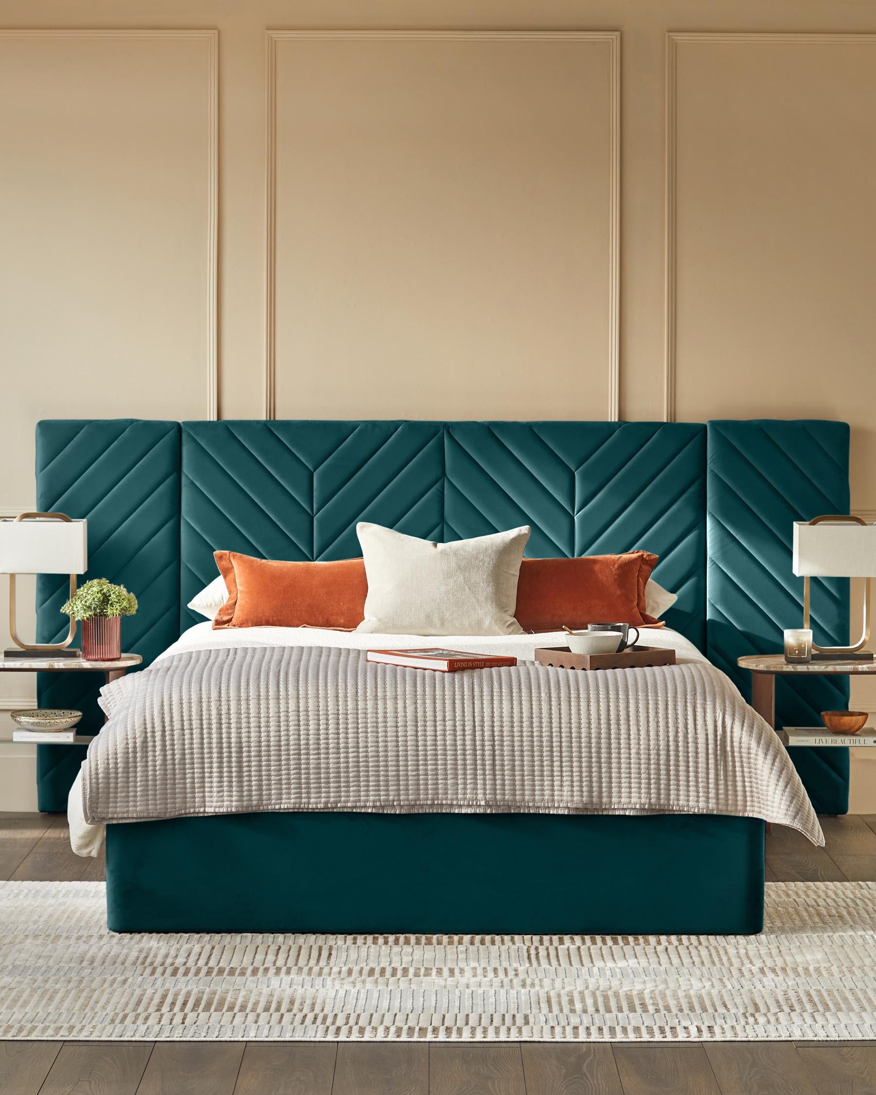 Octavia Luxe Teal Velvet Super King Size Ottoman Storage Bed