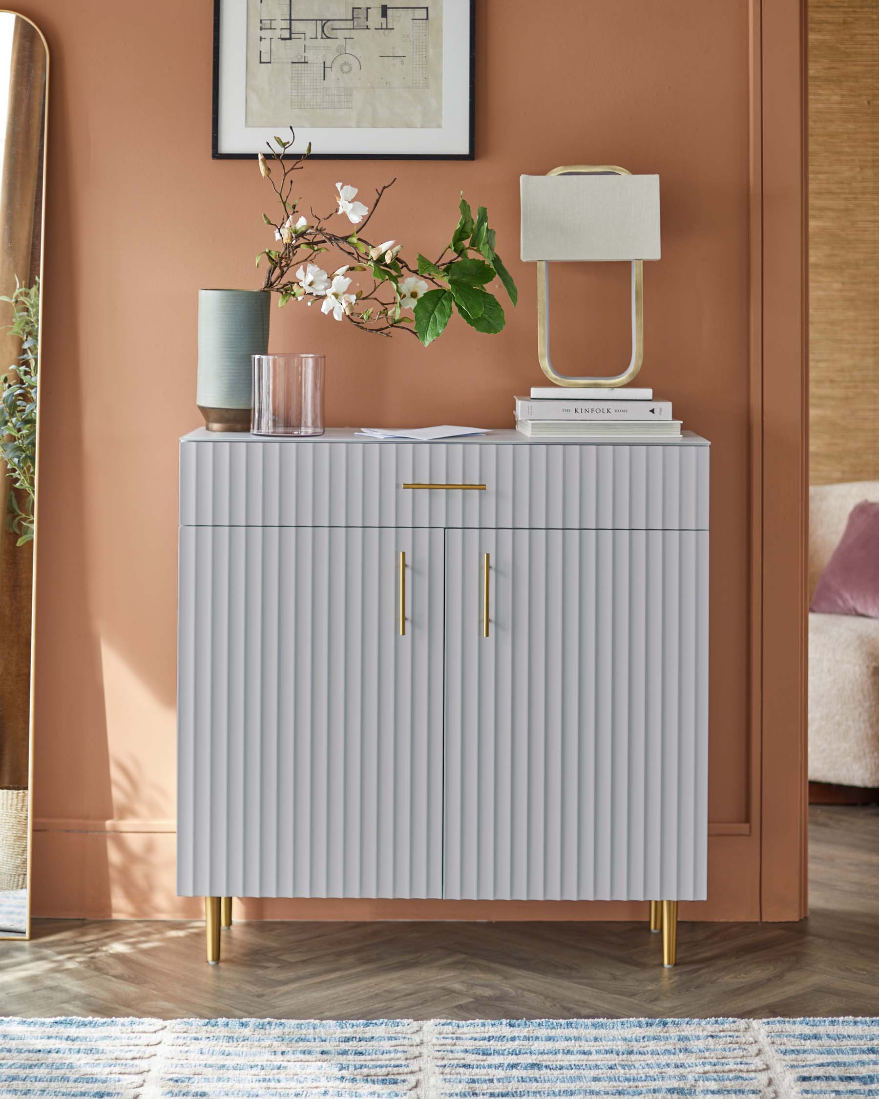 Albury light grey shoe cabinet