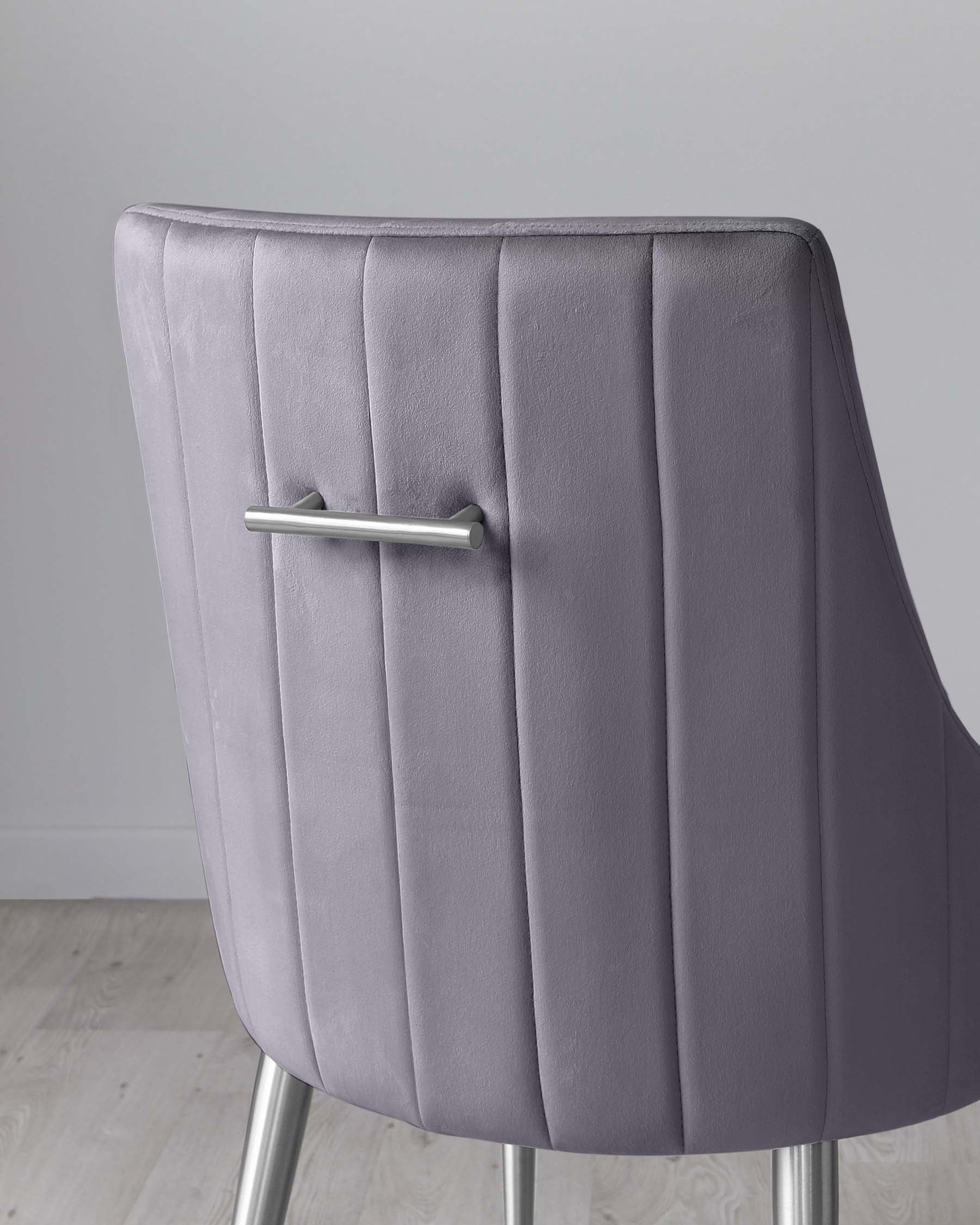 Juliana Dark Grey Velvet With Stainless Steel Dining Chair