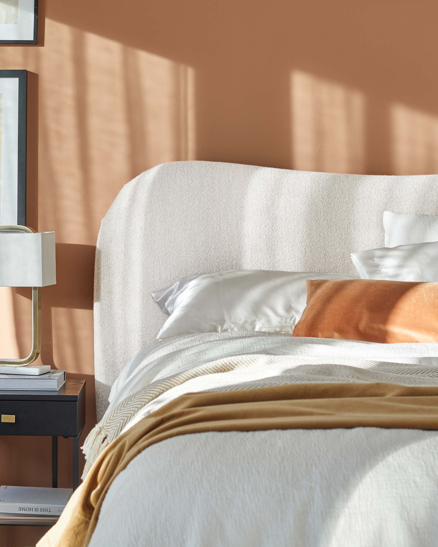 Lani ivory boucle king ottoman storage bed